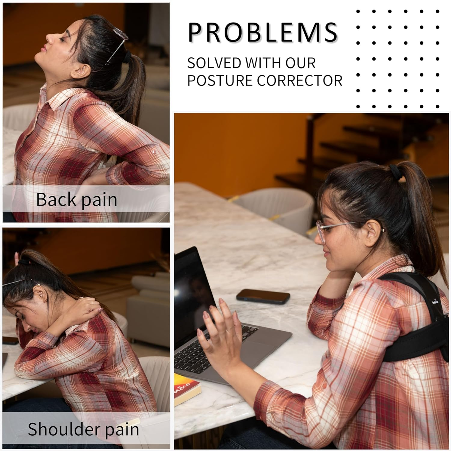 Wonder Care Back Brace Clavicle Posture Corrector Shoulder Brace|Hunched Shoulder Corrector for Men and Women- Fully Adjustable |Shoulder Retraction Brace | for Mid and Upper Spine Support-Flexible image number 5