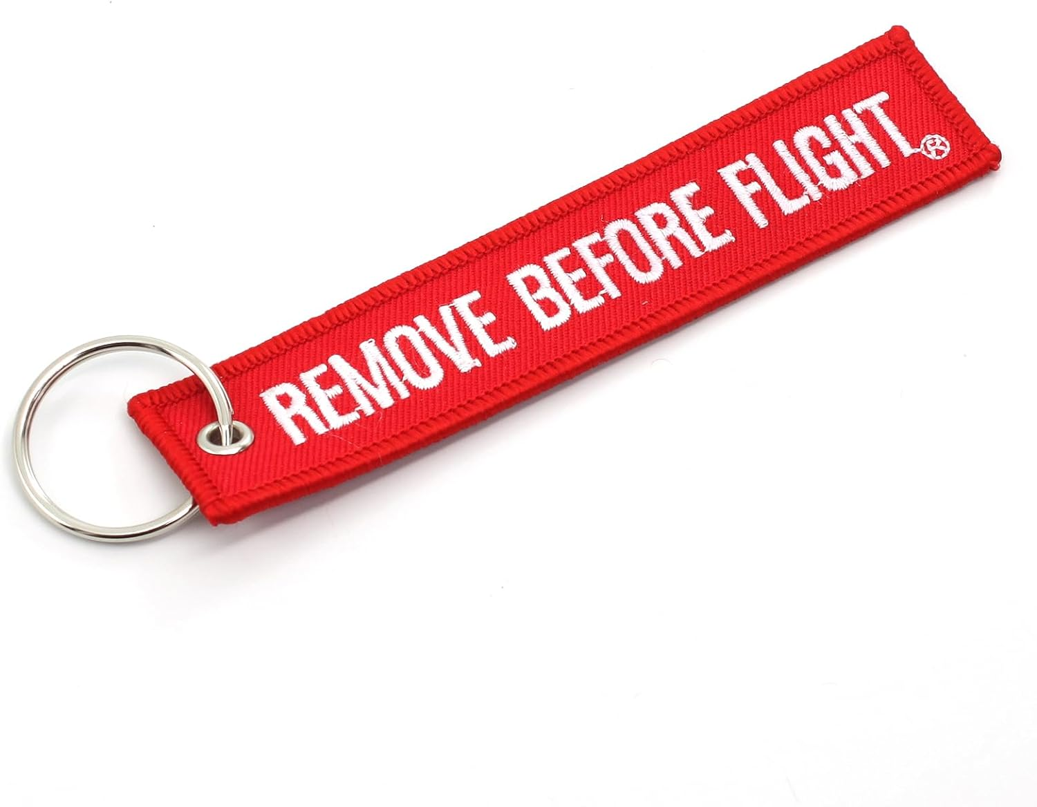Rotary13B1 Remove before Flight Key Chain - Red/White QTY 1Piece - 100% Embroidered image number 2