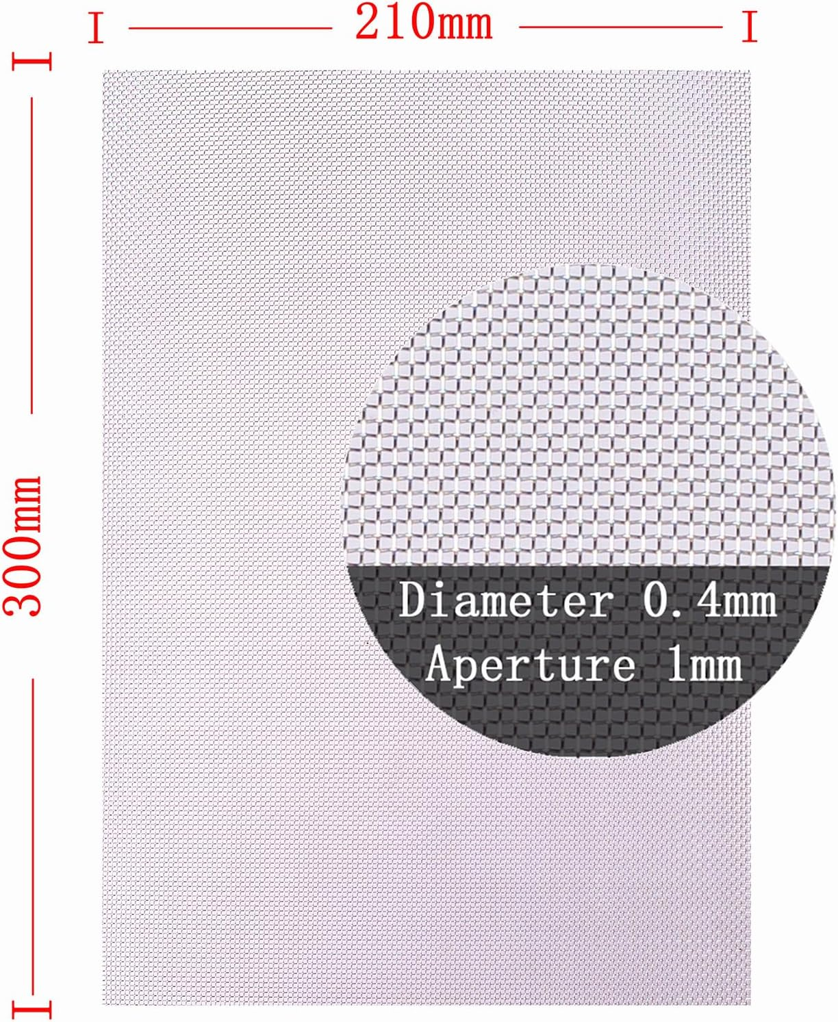 4-Pack Stainless Steel Mesh Sheets - A4 Size (21X30Cm) 20 Mesh Metal Grid | Heavy Duty Bug Screen & Rodent Barrier for Chicken Coops, Vents image number 3