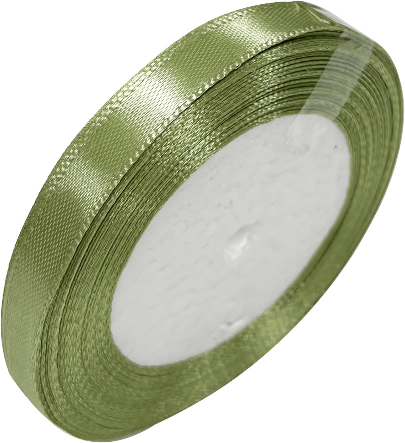 Satin Ribbon, Double Sided Polyester Gift Wrapping Ribbon for Crafting Xmas Valentine Bouquets DIY Sewing Project Cake Wedding Party Decoration (Sage Green, 25Mm&times;22M) image number 2