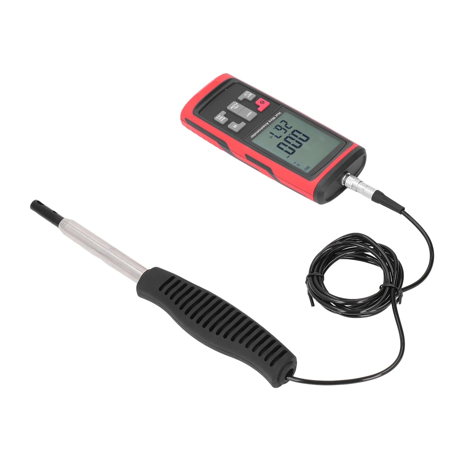 Jiawu Wind Speed Meter, HD Anemometer Digital Display with Temperature Humidity Measurement for Offshore Operations Air image number 2