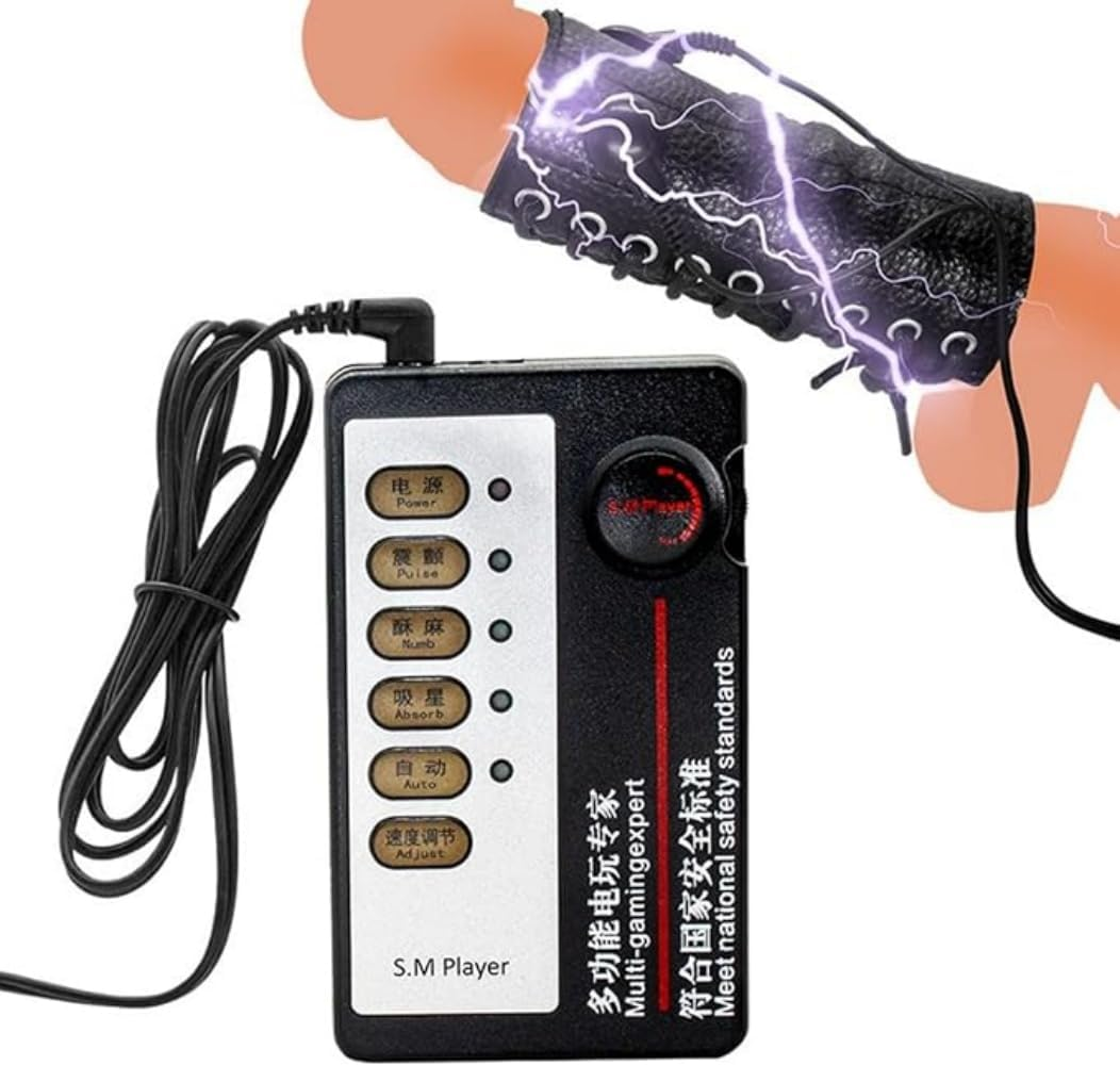 Electro Shock Penis Ring Estim Sex Penis Cock Hode Ring Stimulator Vibration Penis Sleeve for SM Sex Toys Adult Women Men image number 3