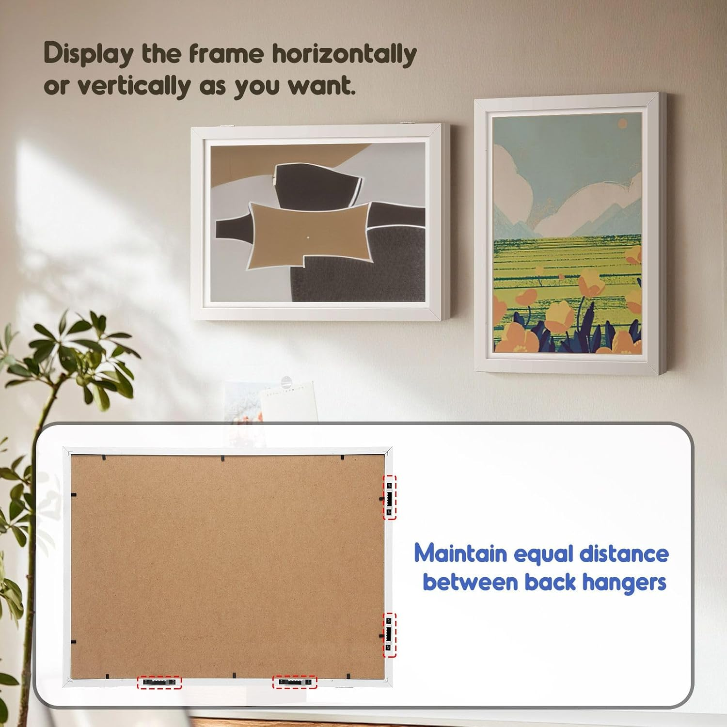 4Pcs A3 Photo Frames Craft Display Kids Art Drawings Canvas Artwork Wall Hanging Storage Wooden Children 150 Pictures Family Portrait Projects White