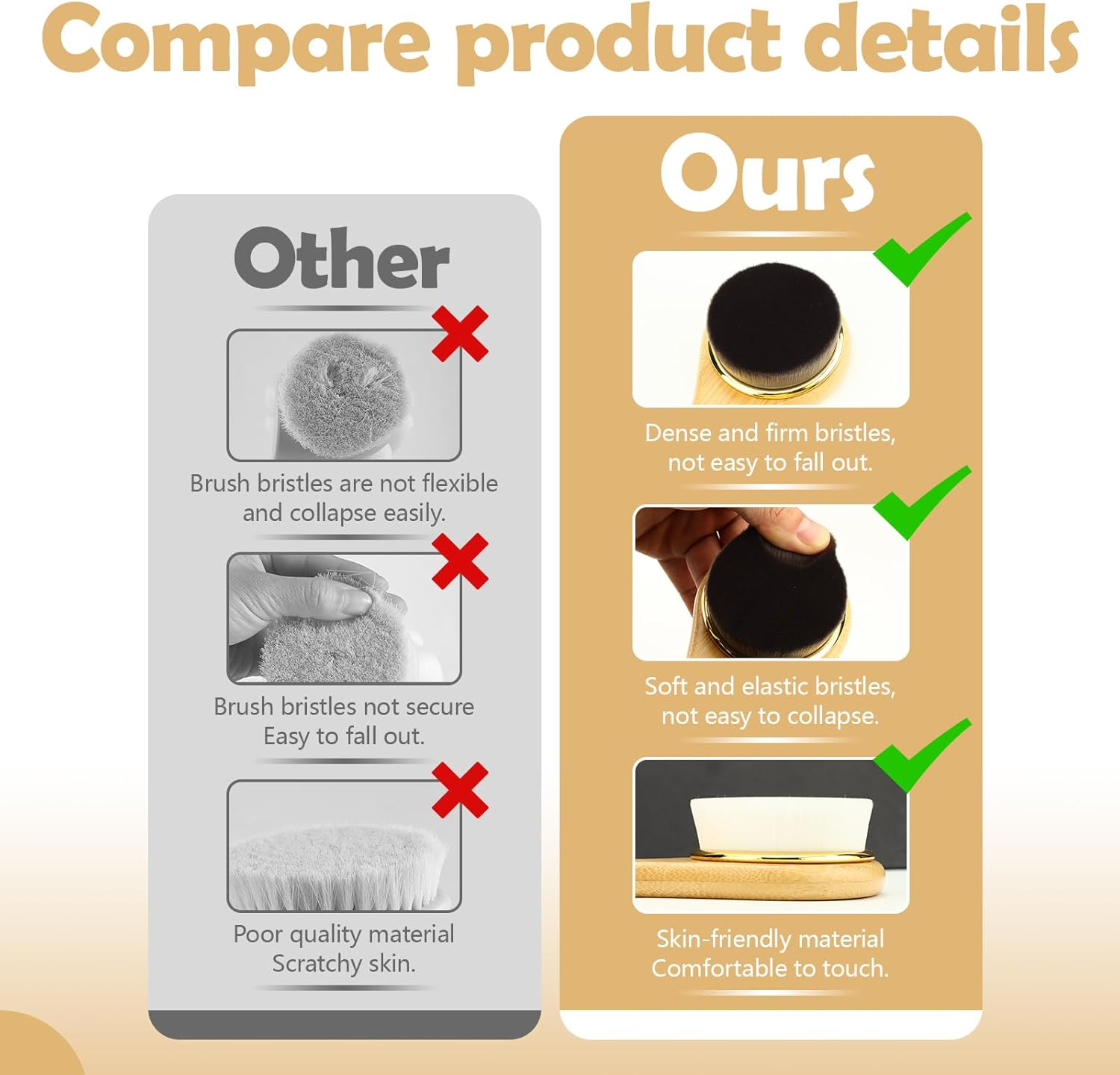 Sekonow Lotion Applicator for Back, Self Tanner Brush with Wood Long Handle, Super Soft Bristles Back Tanning Applicator for Sunless Tanner Sunscreen Cream Body Lotion, White image number 1