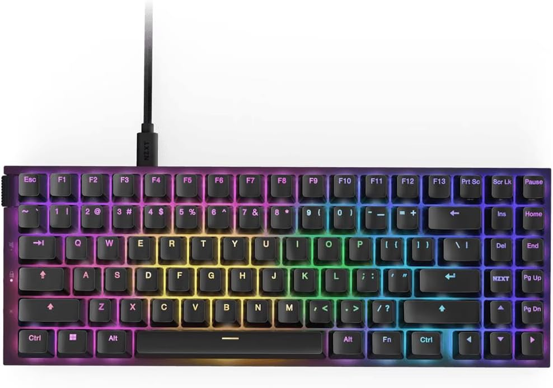 NZXT KB-002NB-US Function 2 Minitkl Compact Tenkeyless Optical Gaming Keyboard, Black image number 3