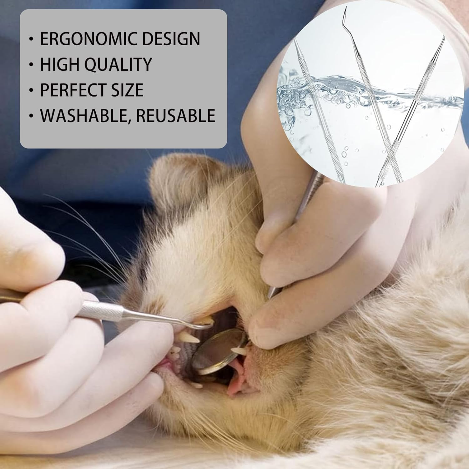 Tartar Remover Set for Dogs and Cats, Dog Tartar Remover Set, 3 Pieces Tartar Remover for Dogs, Tooth Cleaner for Animals, Dog Scaler Tartar Remover, Tartar Remover Dog