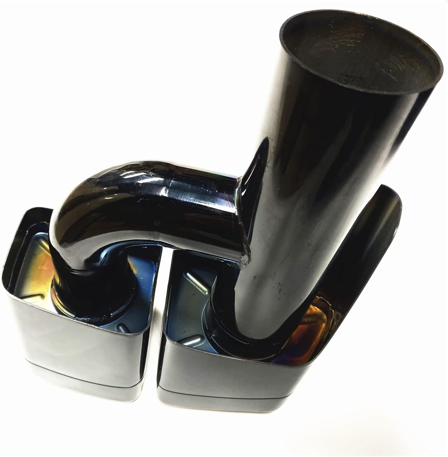 Muffler Titanium Black Rear Exhaust Muffler Tip Pipe Air Vent Tailpipe Compatible with Mercedes Benz W212 E63 W221 W204 2008-2013 W204 W205 W218 image number 4