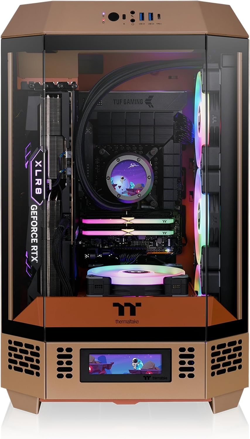 Thermaltake the Tower 300 Tempered Glass Micro Tower Case Gravel Sand Edition, CA-1Y4-00SGWN-00 image number 5