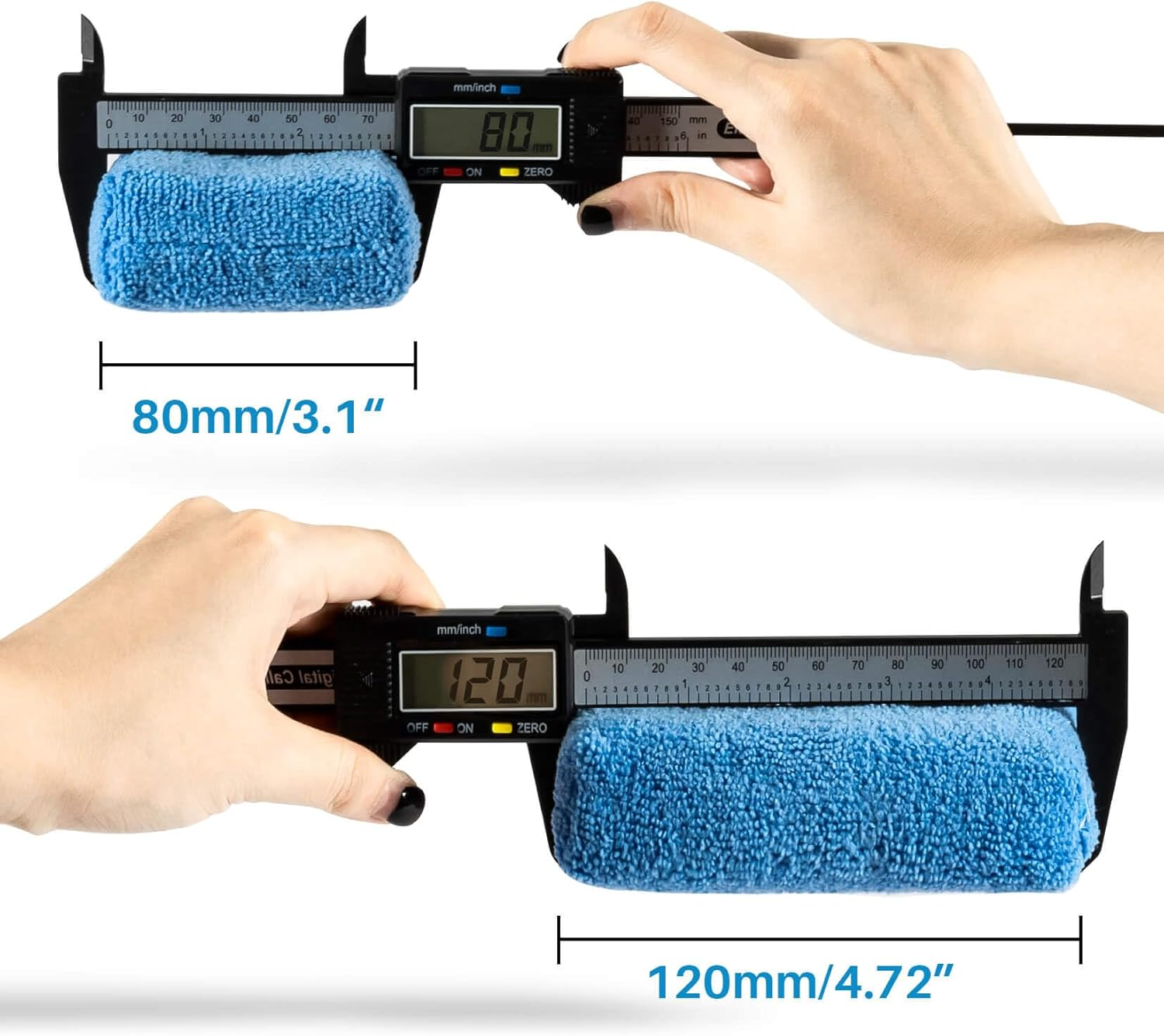 Sukh Microfiber Rectangle Sponge Detailing Pads - Microfiber Wax Foam Applicator Pads for Car Wax Applicator Pad 4.72X3.15 Inch 7 Pack-Blue image number 3