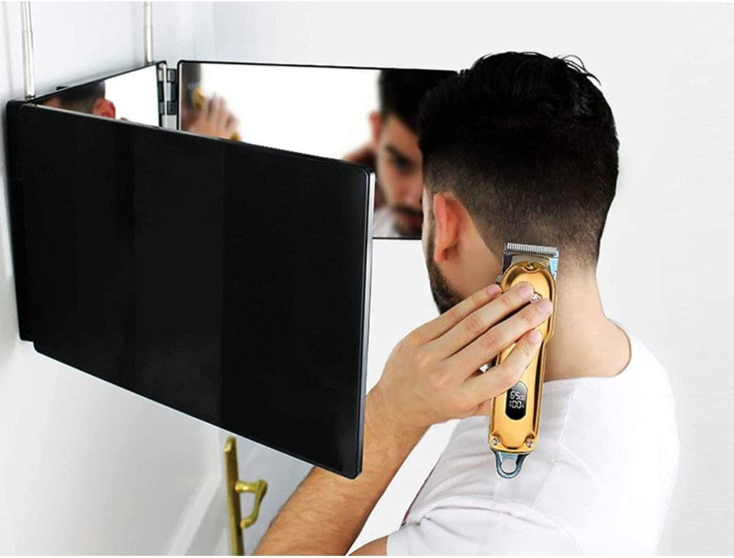 3 Way Mirror | Trifold Mirror for Self Hair Cutting and Styling | DIY Haircut Tool to Cut, Trim, or Shave Your Head and Neckline at Home | Adjustable, Portable, Hands-Free | Haircut Artifact