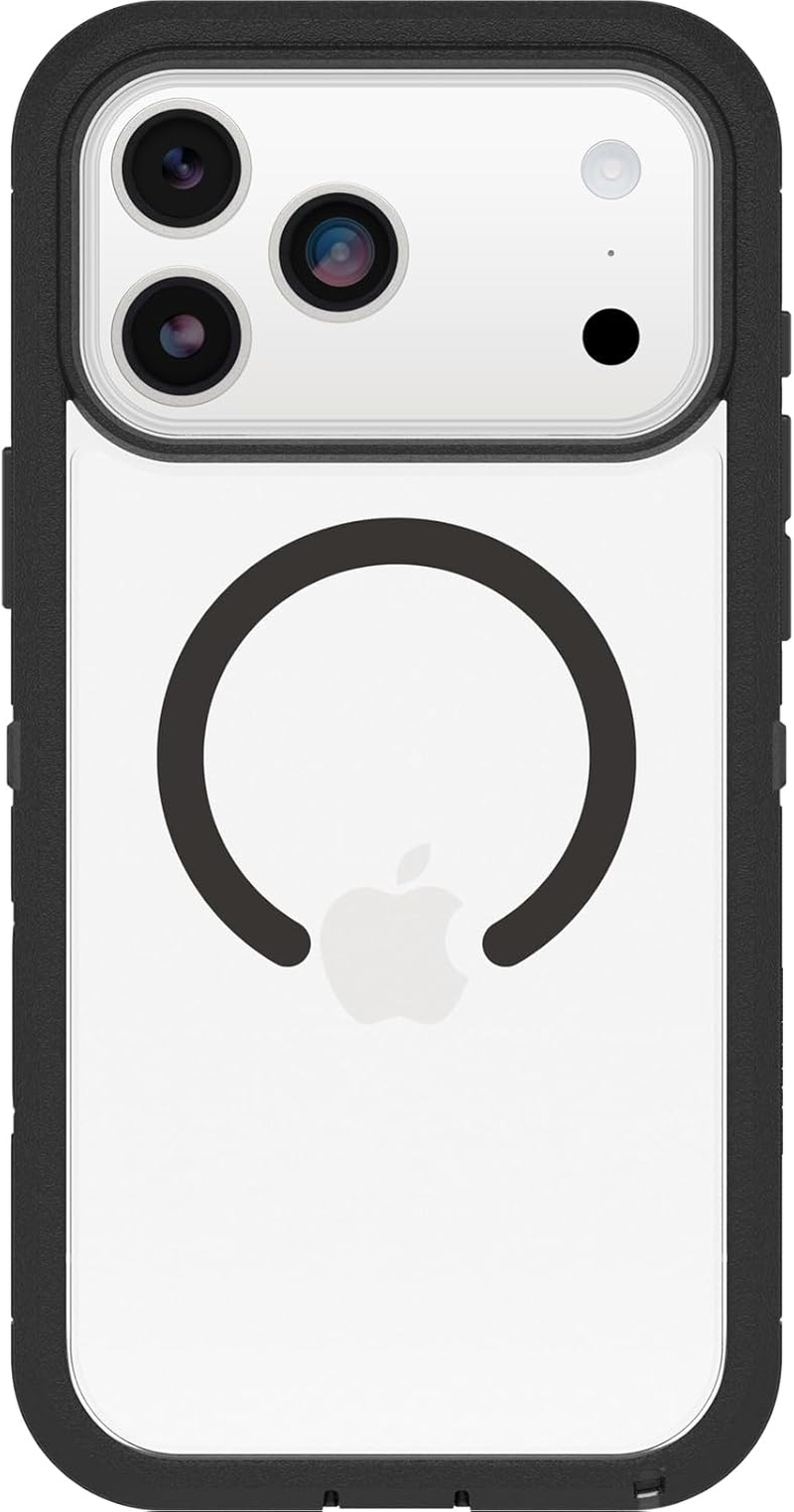 Otterbox Defender Series Pro XT Clear Magsafe Case for Iphone 17 Pro Max, Shockproof, Drop Proof, Ultra-Rugged, Protective Case, 7X Tested to Military Standard, Clear/Black