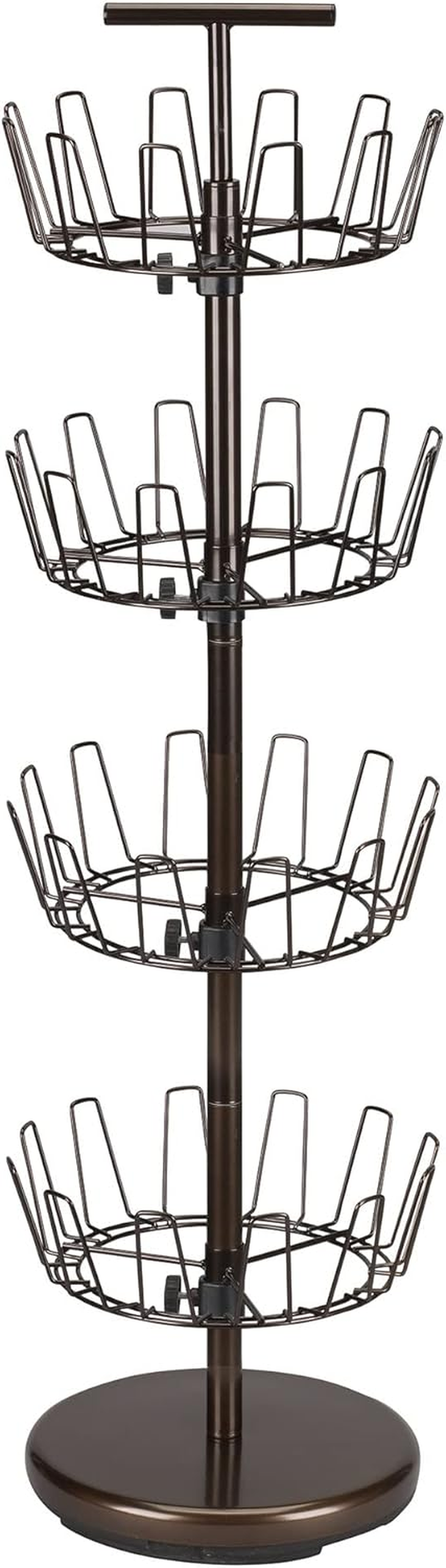 Household Essentials 2132-1 Metal 3-Tier Revolving Shoe and Boot Rack - Silver image number 4