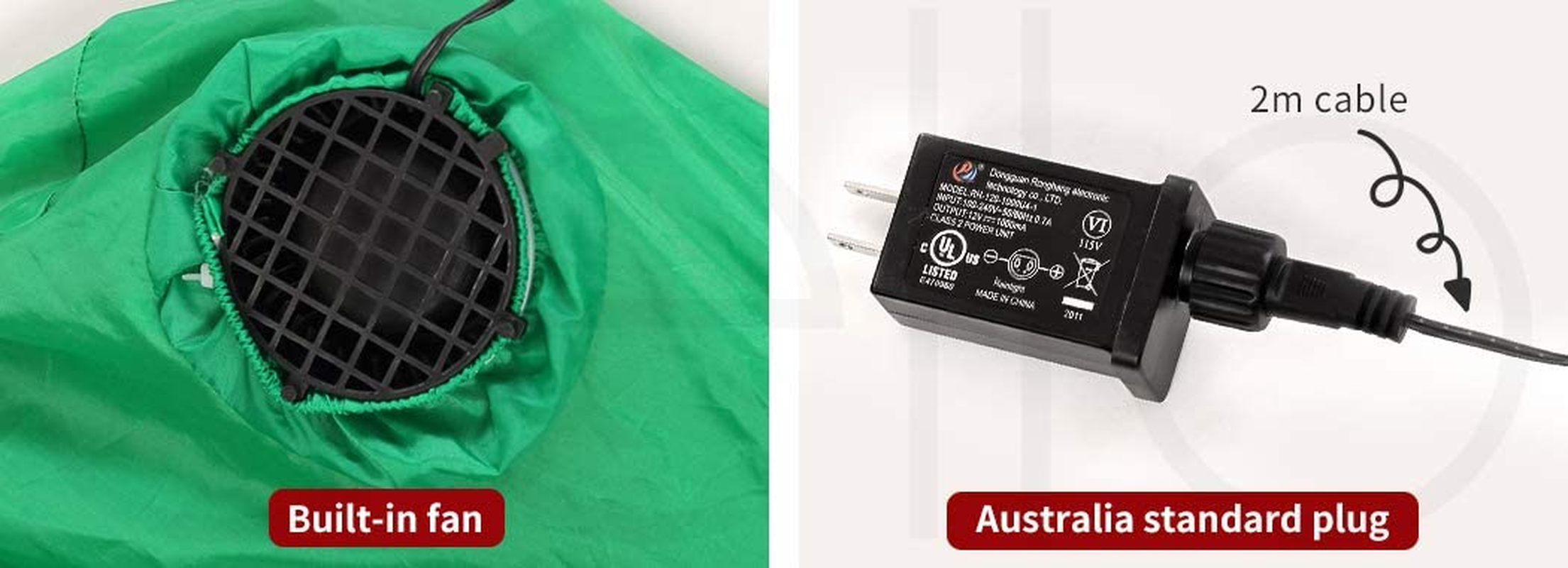 Santaco 1.8M Christmas Inflatable Santa on Gift Box with 12 LED Lights, Self-Inflating and Deflating with Built-In Fan, IP44 Waterproof Outdoor Decoration, Easy Setup,Festive Yard or Garden Decor image number 5