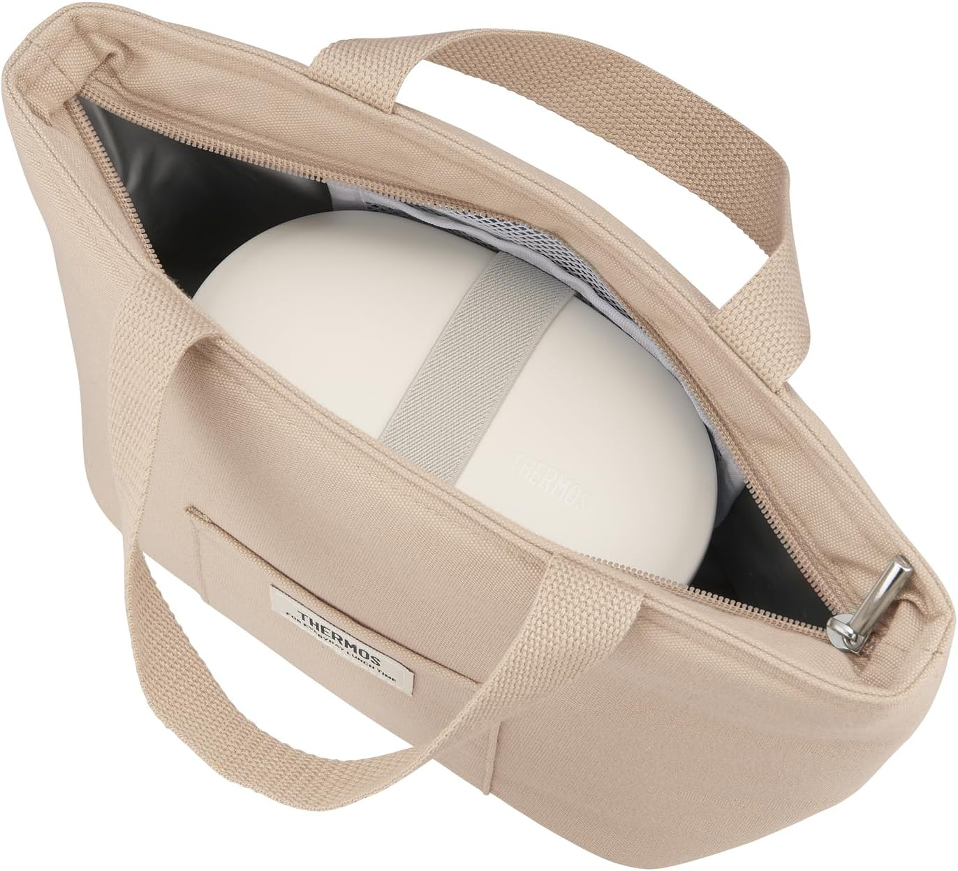 Thermos RFF-0041 BE Insulated Lunch Bag, 1.6 Gal (4 L), Beige - Ash Blue image number 2