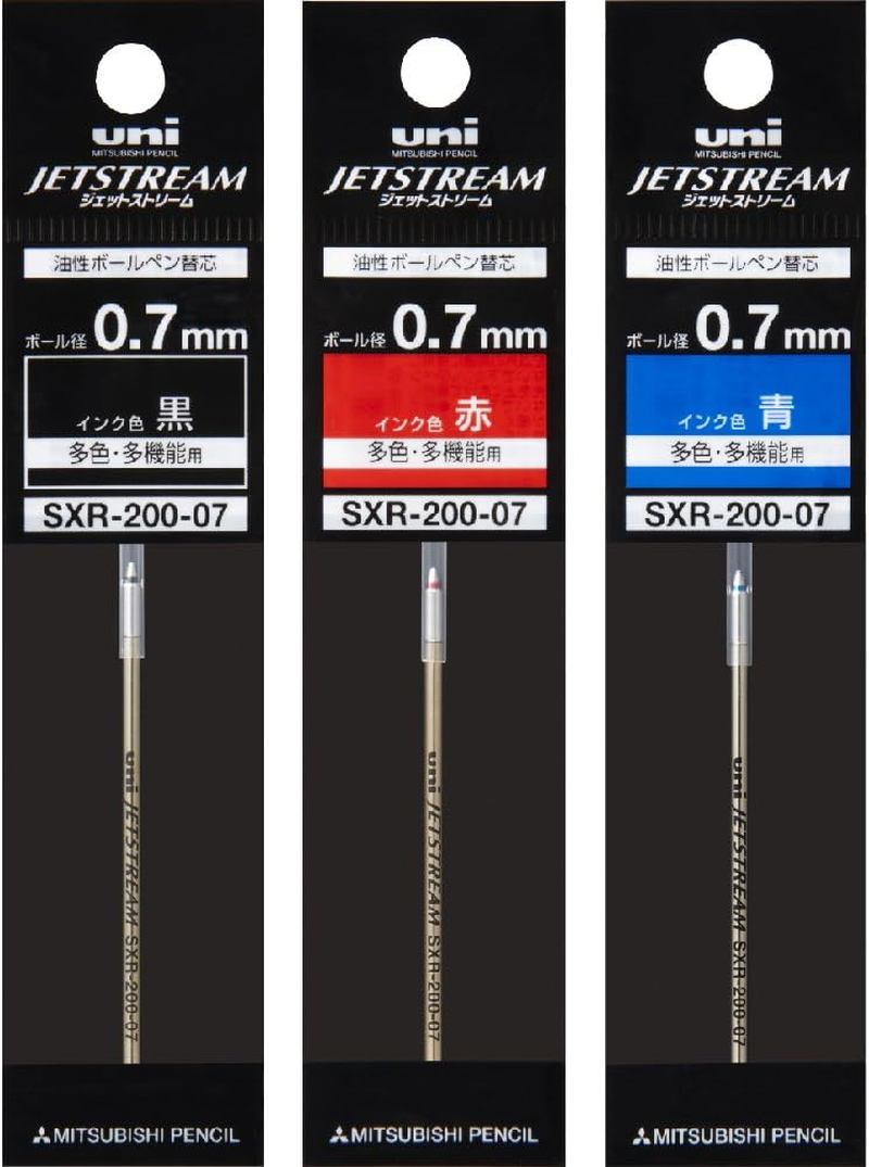 Mitsubishi Pencil Ballpoint Pen Core Replacement Jet Stream Prime Multicolor Multi-Function for 3 Pieces 0.7Mm Black Red Blue 164 178 002 image number 4