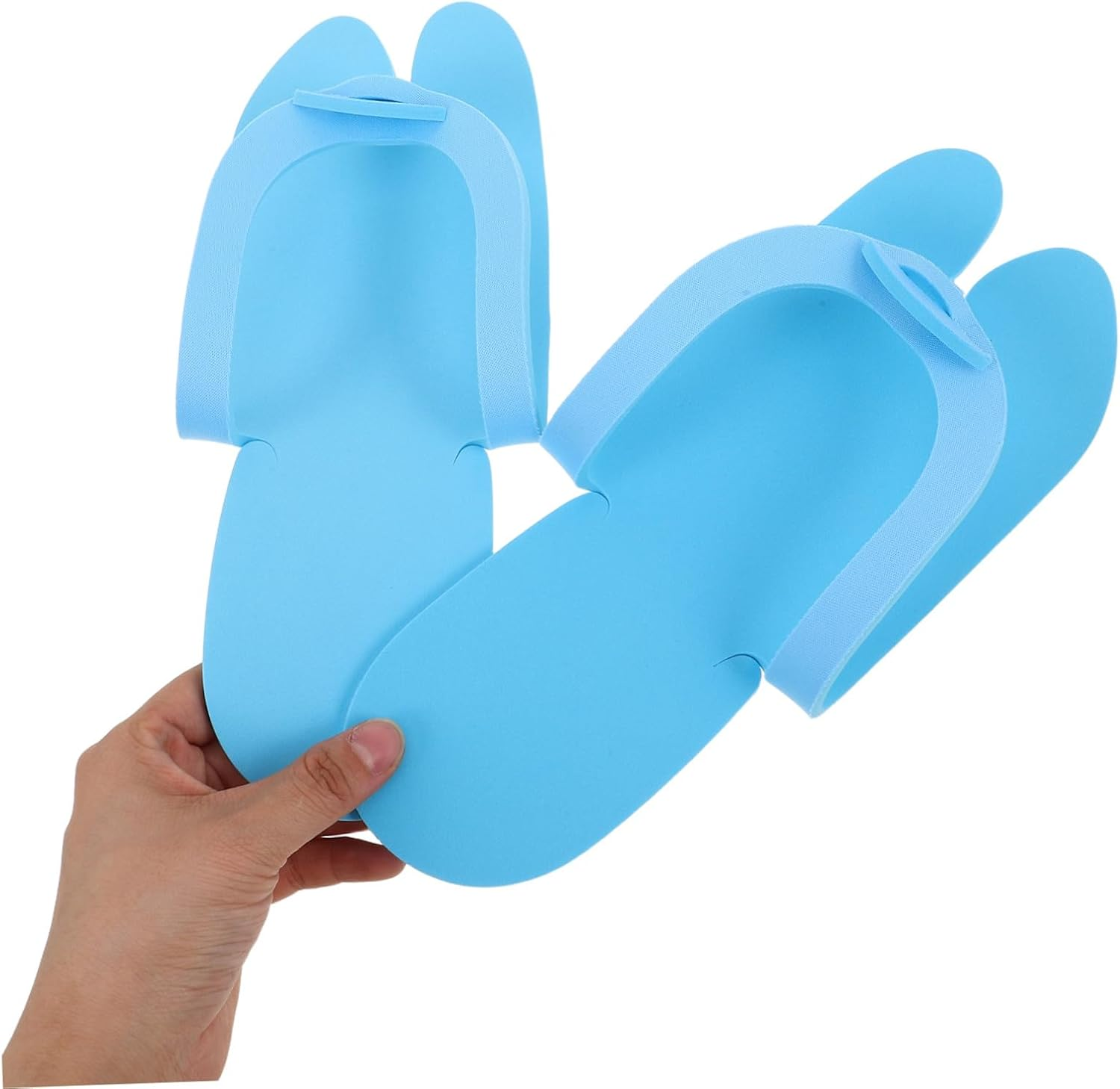 DECHOUS 8 Pairs Disposable EVA Anti-Slip Slide Slippers for Women Men Soft Colorful Shower Shoes for Hotel Spa Bath Salon Guests image number 2