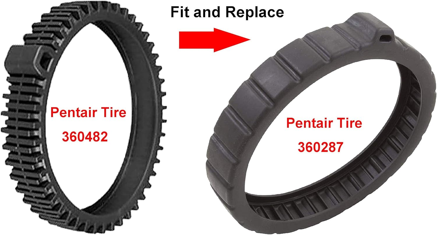ATIE Pool Cleaner Tire Kit with Large Hump Replacement Compatible with Pentair Kreepy Krauly Rebel/Warrior Pool Cleaner V2 Tire Kit 360482 and Tire Kit 360287 (2 Pack) image number 4