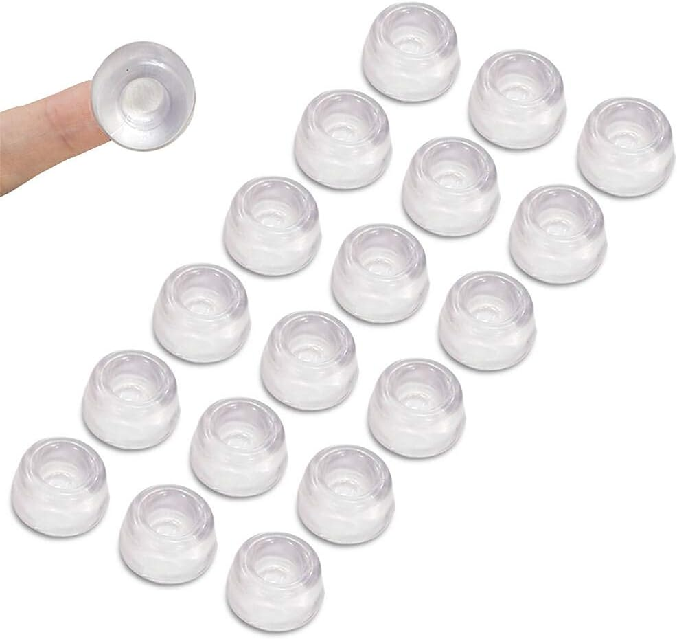 Uni-Fine 3 Size Clear Rubber Feet Self-Adhesive Door Bumper Elastic Transparent Silicone Pad Noise Dampening Pads Non-Slip Transparent Silicone Pad for Vases, Keyboards, Tables, Chairs,Glass(30Pcs) image number 3