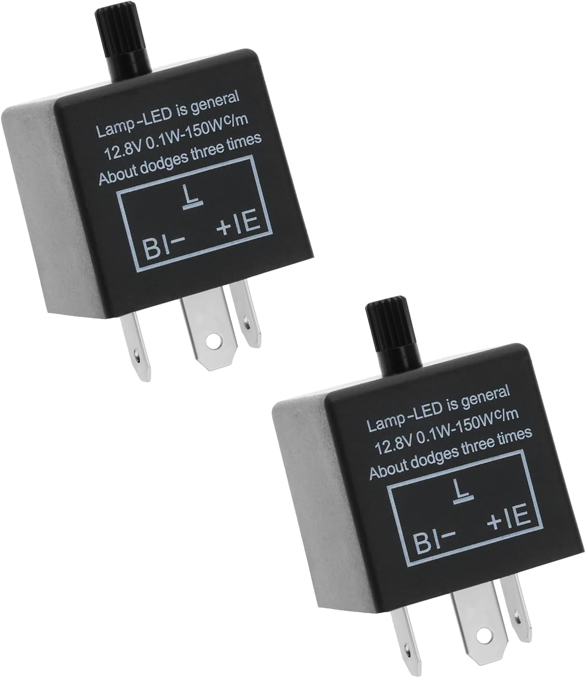 2Pcs CF14KT 3Pin 12V Flasher Relay Adjustable LED Electronic Flasher Relay Fixes Car Turn Signal Warn Hyper Blink Flash or No Flashing for Car Vehicle Motorcycle image number 5