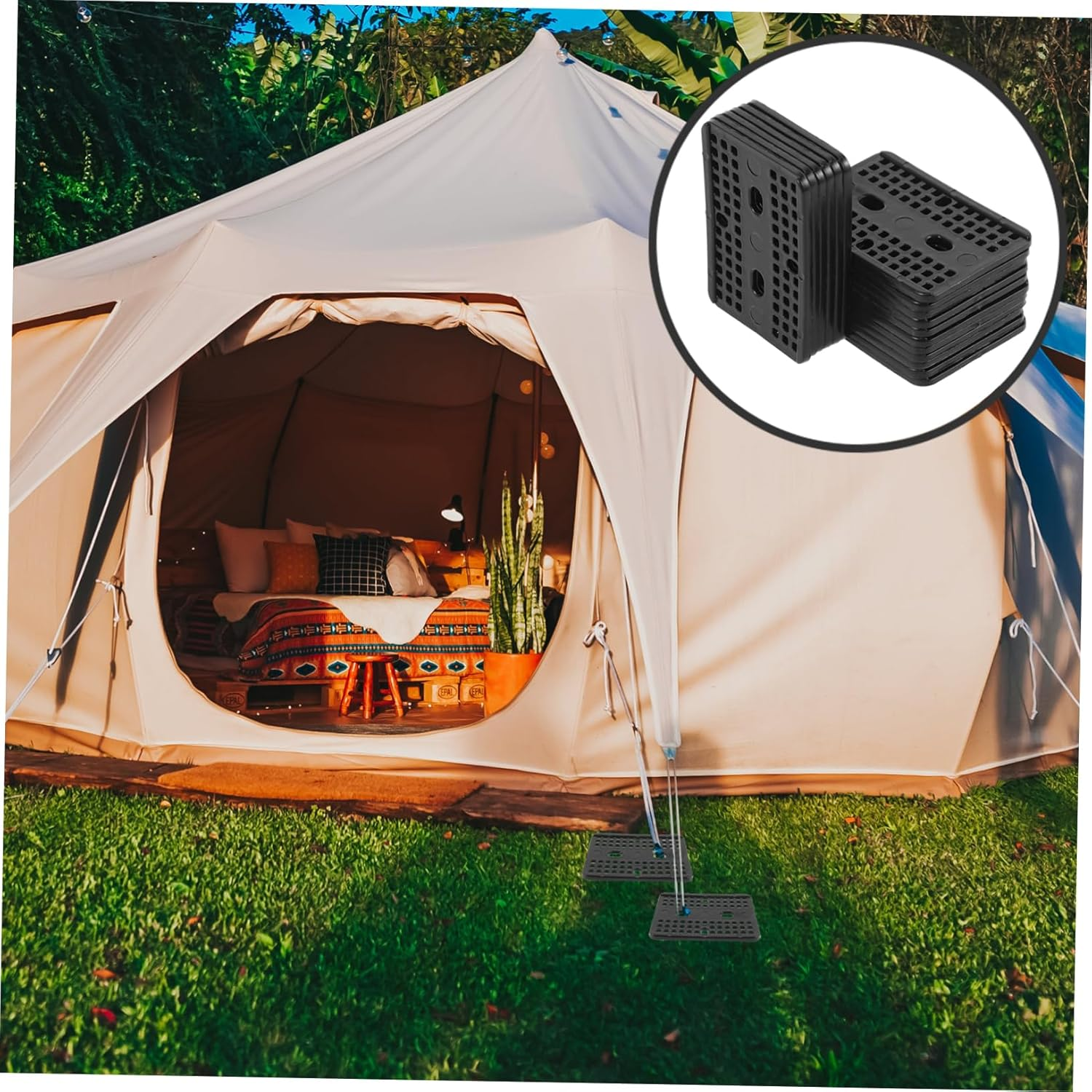 50Pcs Garden Staples Gasket Grass Pad Tent Stakes Gasket Camping Supplies Kit image number 5