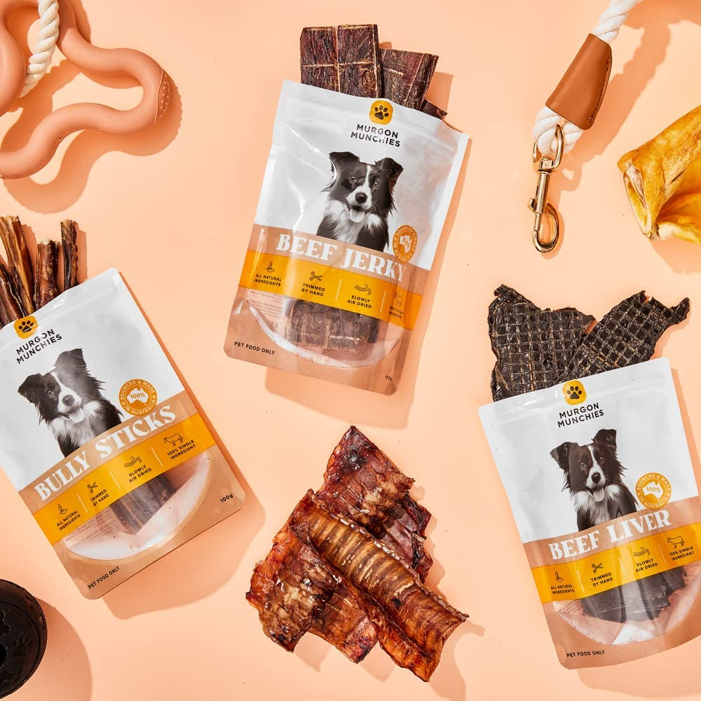Beef Jerky Dog Treats | 100% Aussie Beef, Air-Dried, High Protein, Natural Chew image number 2