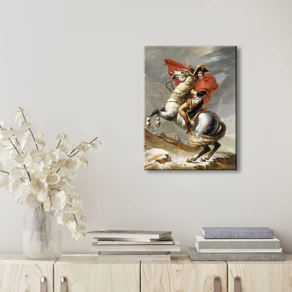 Wieco Art Napoleon Crossing the Alps of Jacques-Louis David Oil Paintings Reproduction Abstract HD Prints Wall Decor Classic Artwork for Home & Office Decoration JLDAVID-0001-3040 image number 5