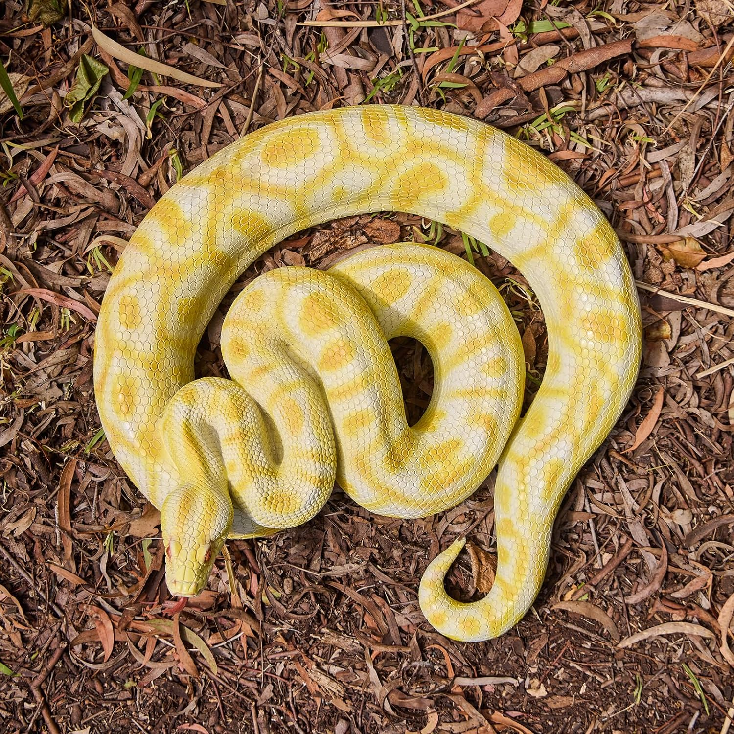 Northcote Pottery Gold Python Resin Statue, 45 X 42 X 14 Cm