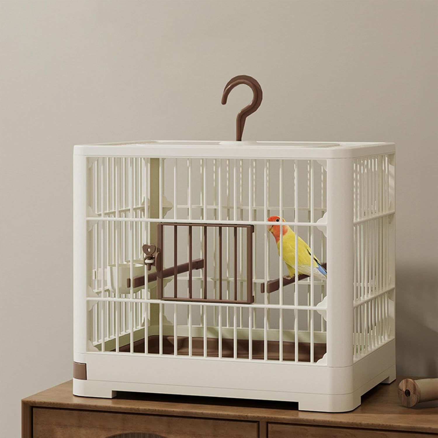 Travel Bird Cage - Bird Transport Box, Portable Bird Container | Travel Bird Cage Bird Folding Travel Cage, Features Standing Soft Side Travel Carrier Cage for Parrots, Bird Carriers, Lovebirds image number 6