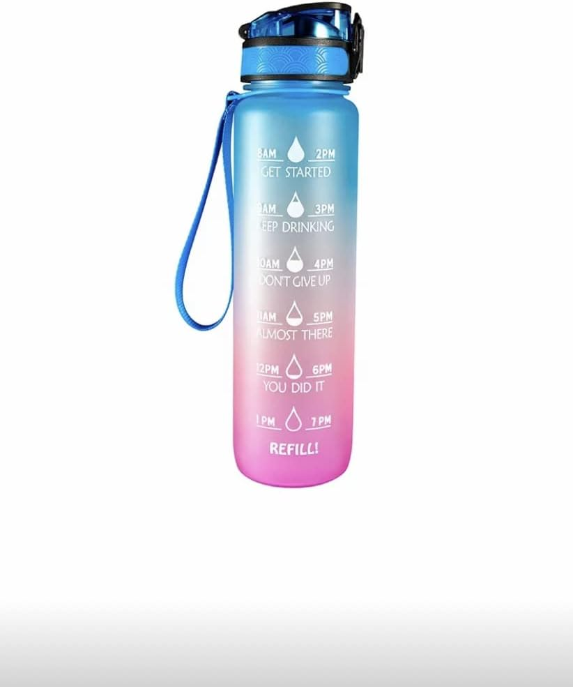 1 Pcs 32 Oz Water Bottles with Times to Drink and Straw, Motivational Water Bottle with Time Marker, Leakproof, Drinking Sports Water Bottle for Fitness, Gym and Outdoor image number 3