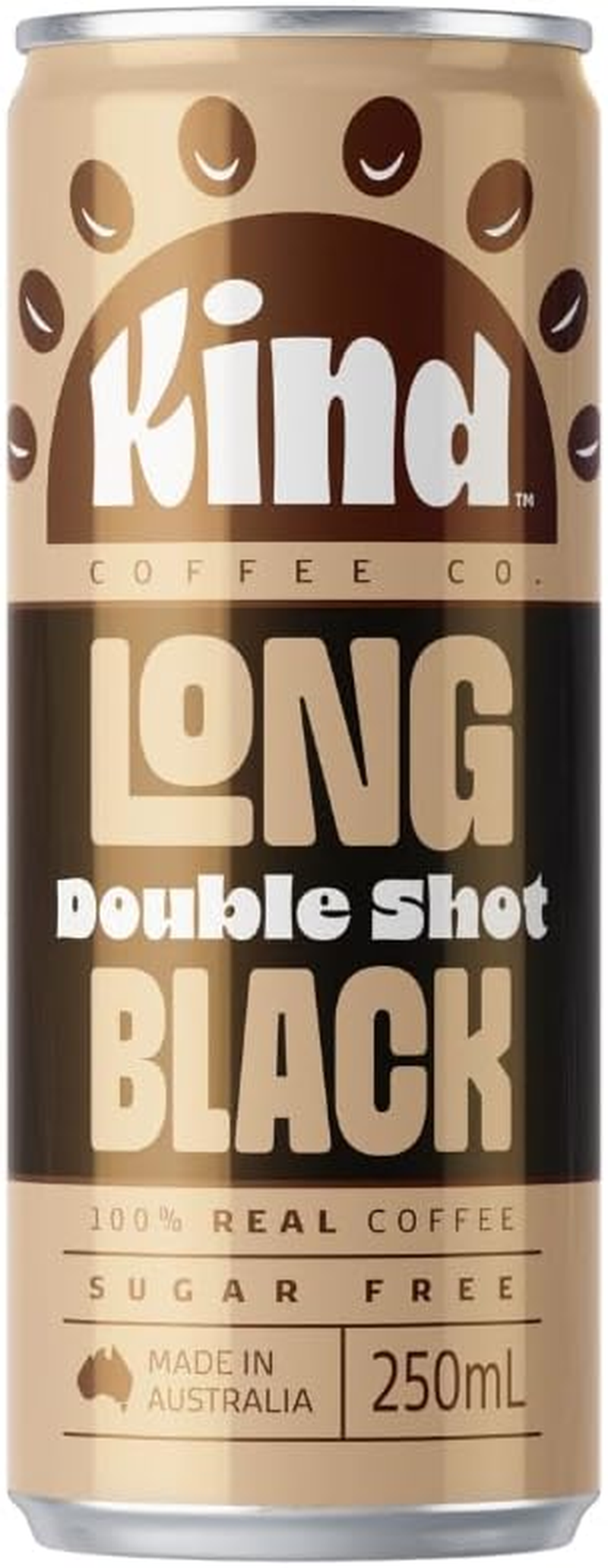 Kind Coffee Long Black Double Espresso - Cold Brew Ready to Drink Coffee, Zero Sugar, No Preservatives, Flavours or Colours, Gluten Free, 250 Ml (Pack of 12) image number 2