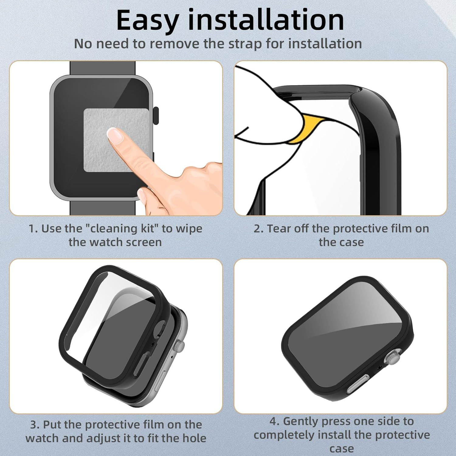 Yealred Case Compatible with Garmin Forerunner 570 42 Mm, Hard PC Case with Tempered Glass Screen Protector, Scratch-Resistant and Shock-Absorbing Protective Case for Garmin Forerunner 570 42 Mm image number 3
