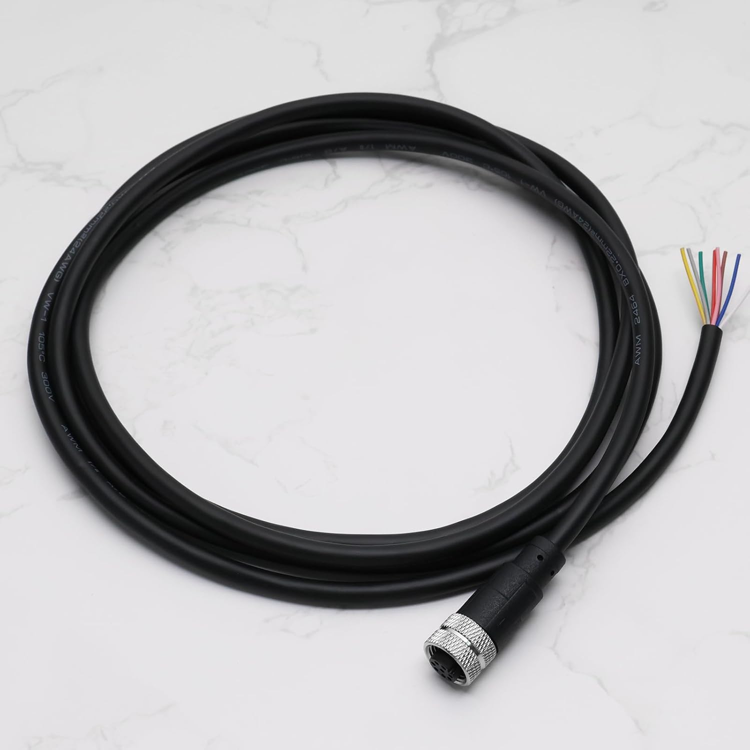 YINETTECH 8 Pin M12 Sensor Connector Straight Aviation Cable Female to Female Aviation Socket Waterproof Electrical Cable for Industrial Automation Control image number 1