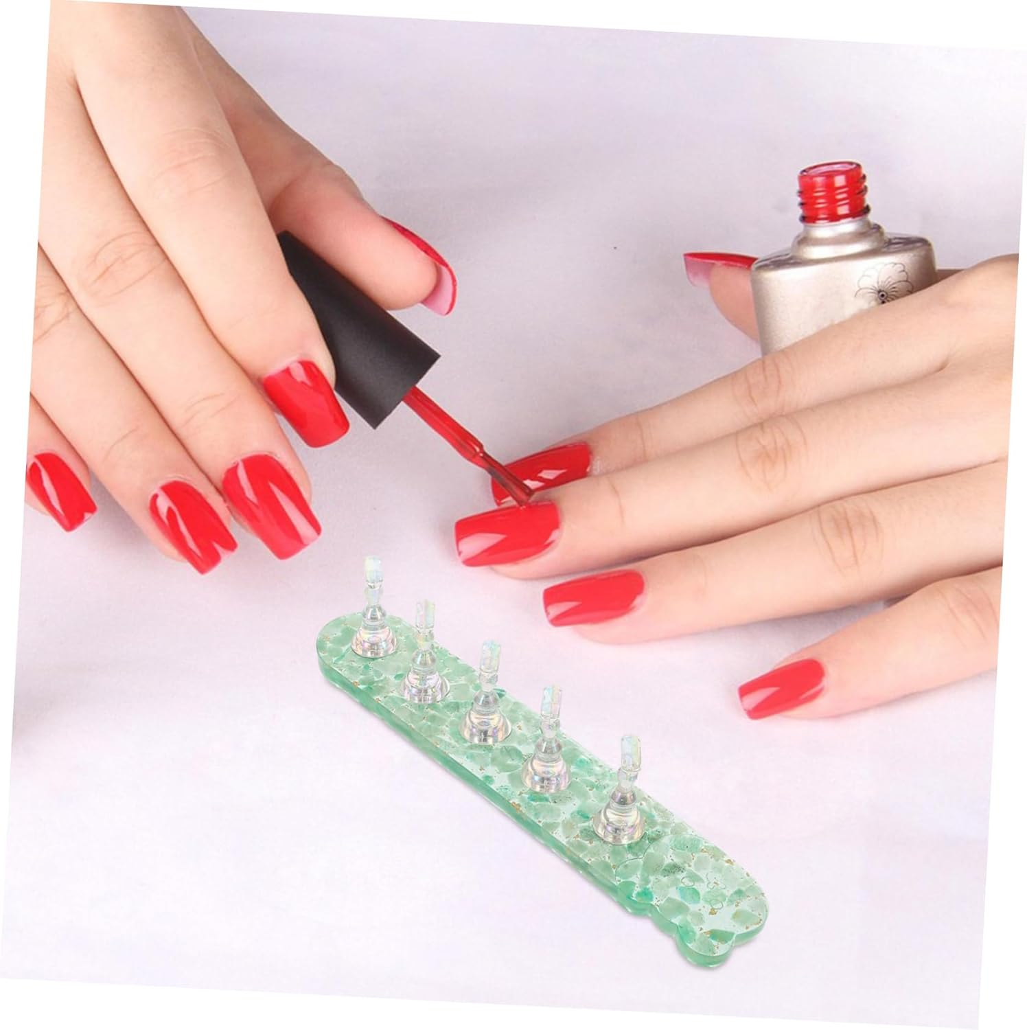 LOLIPPYY Nail Practice Holder Stand for False Fingernails Durable Portable DIY Fingernail Art Training Tool for Home and Salon Use Compact Lightweight Design for Beginners and Professionals image number 5