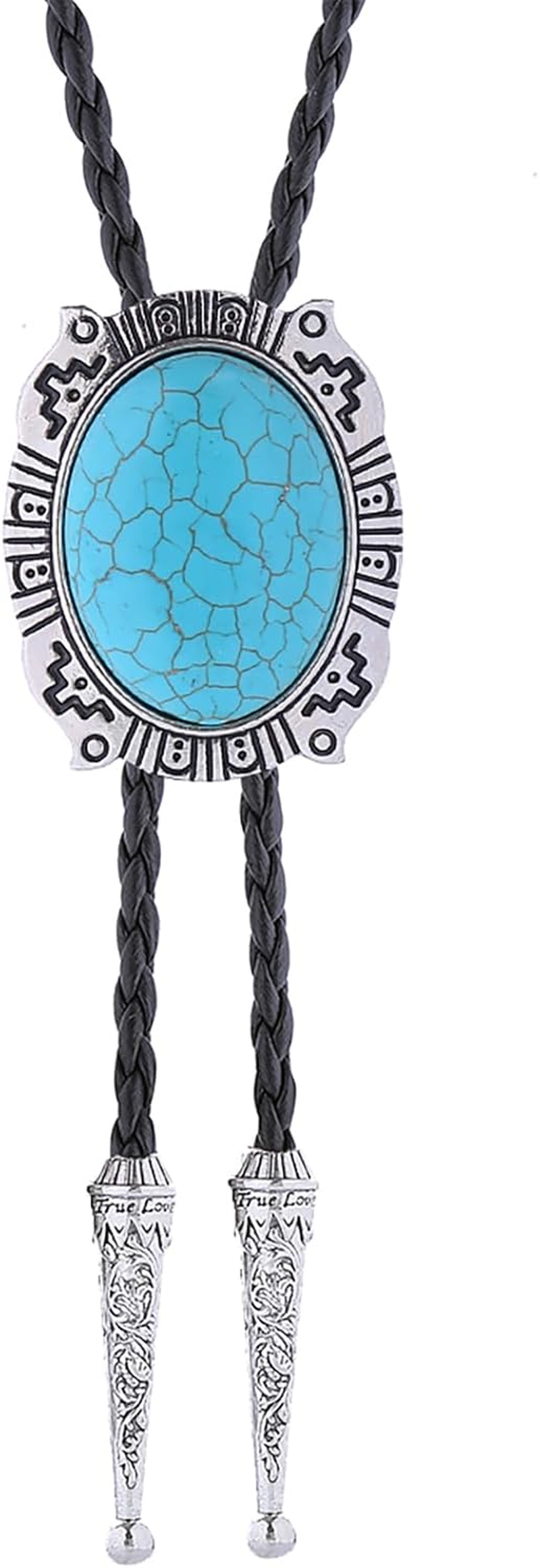 Jeilwiy Bolo Tie for Men Natural Turquoise Bolo Tie for Women Western Ties Cowboy Necktie Native American Bolos