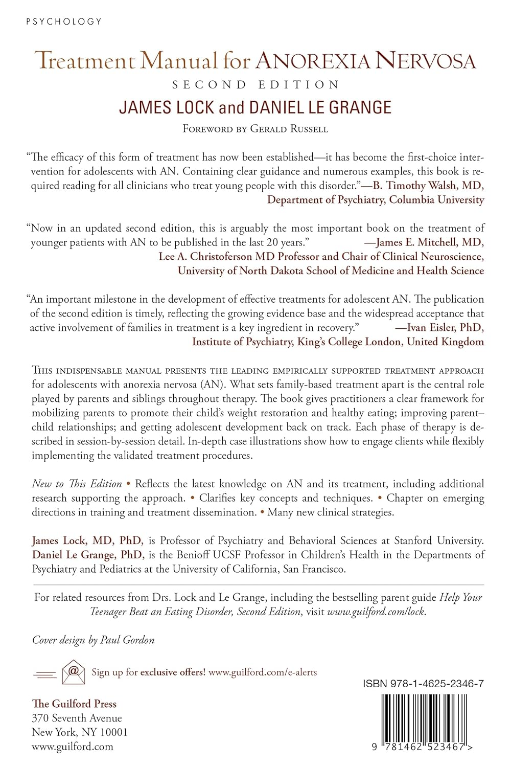 Treatment Manual for Anorexia Nervosa, Second Edition: a Family-Based Approach image number 1