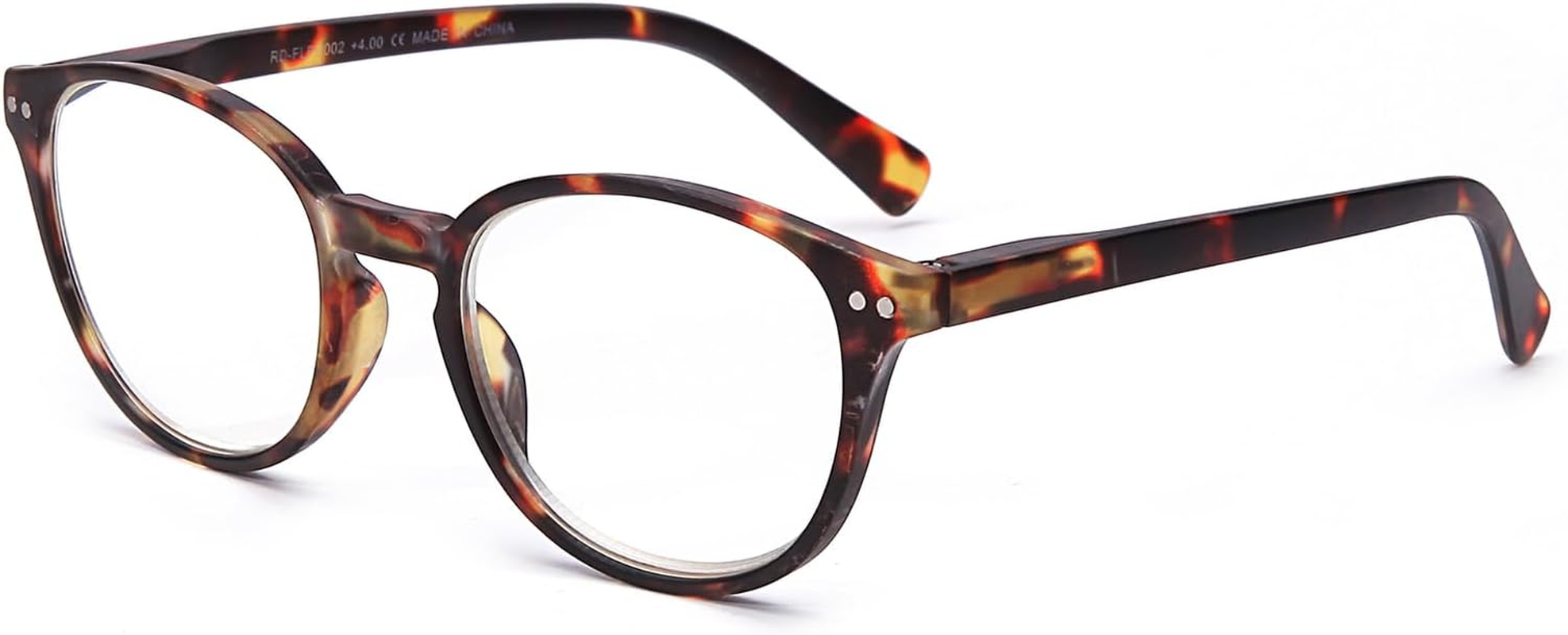 OKH Blue Light Blocking Glasses for Men Women Computer Gaming Glasses anti Glare anti Eye Trunk Reduce Headache Rectangle round Glasses with Spring Hinges, Turtle Round, Rotondi - Black Round image number 7