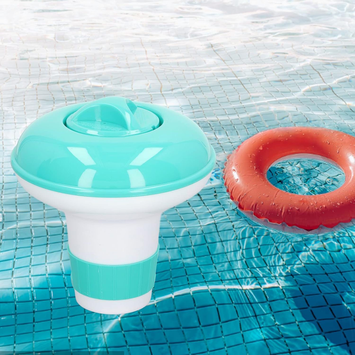 Floating Pool Automatic Chemical, Chemicals Water Testing Products Dispenser Reusable Pool Dispenser Floater for Indoor Outdoor Pool Spa Hot Tub image number 2