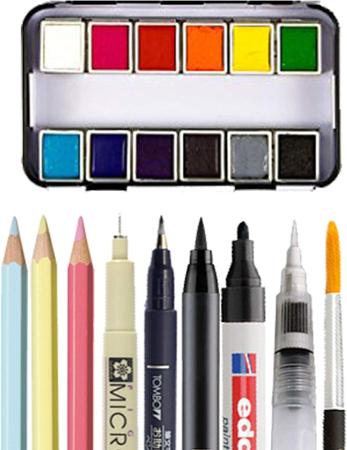 Vaessen Creative Florence Watercolour Paper 12X12 in Ivory, 300 GSM, Artist Grade Quality, Smooth Surface, 50 Sheets for Scrapbooking, Painting, Handlettering, Art Projects, 12 X 12