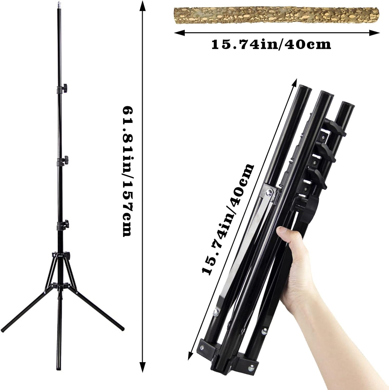 Natural Pepper Wood Parrot Perch, Adjustable Height - Indoor & Outdoor Bird Stands for Small to Medium Birds image number 6