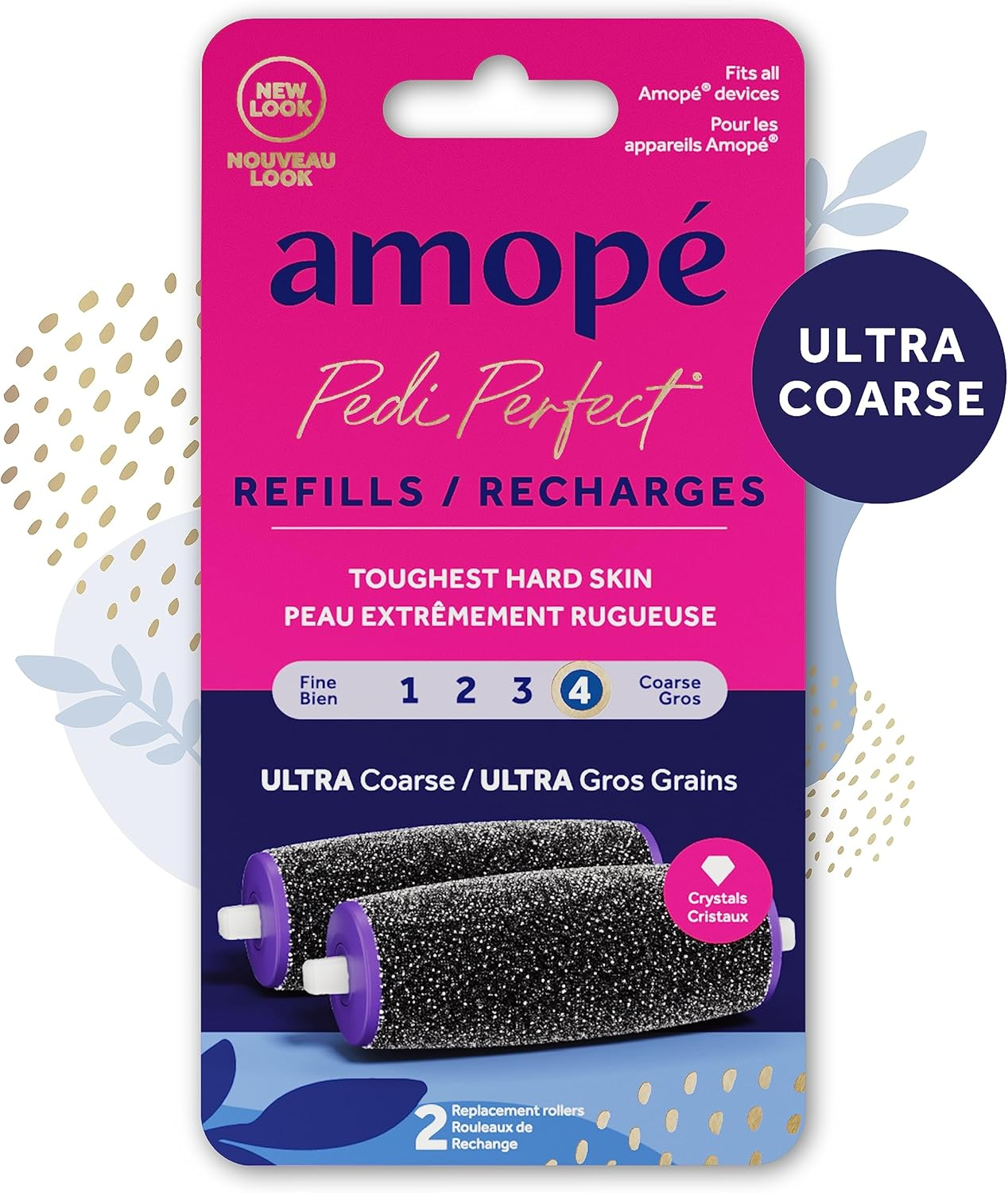 Amope Pedi Perfect Electronic Foot File Wet Dry Regular Coarse Refills, 2 Count image number 4