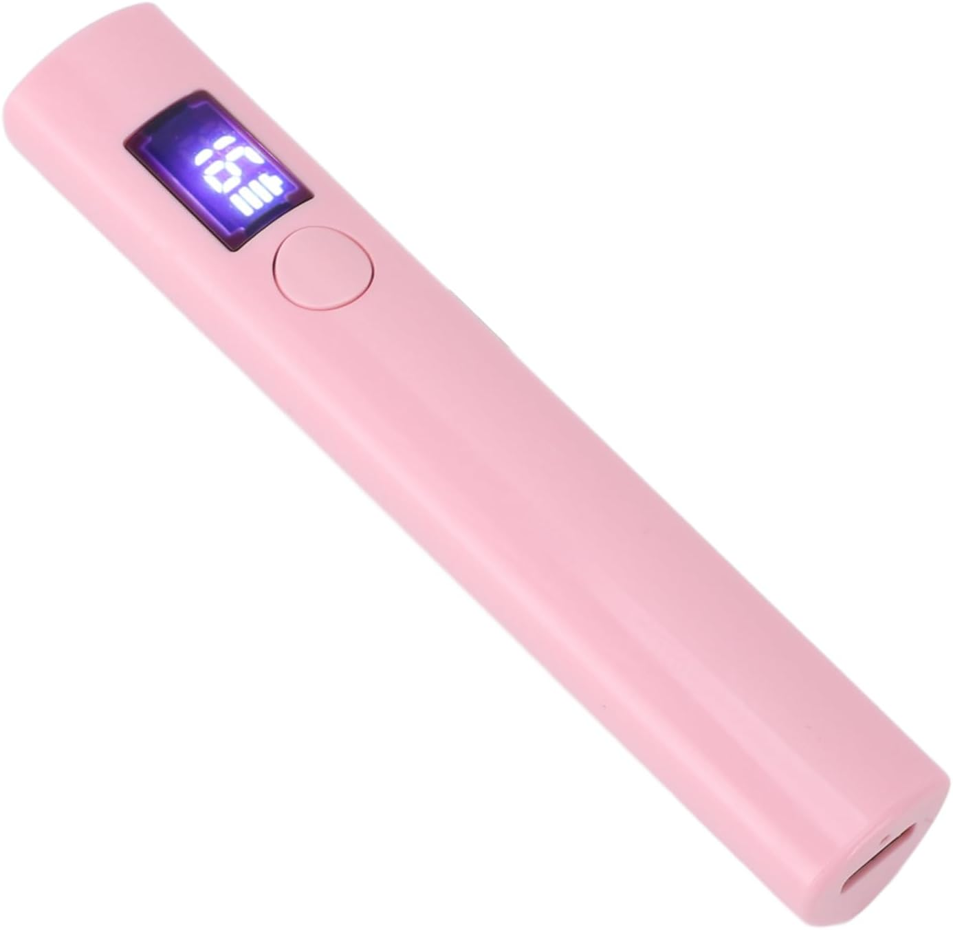 Handheld UV Light for Gel Nails, USB Rechargeable Handheld UV Nail Lamp Portable Nail Dryer Lamp Easy Switching Nail Curing Light for Travel Home (Pink) - White image number 4