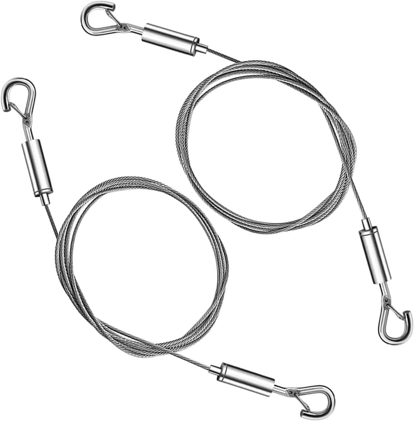 2 PCS Adjustable Picture Hanging Wire Mirror Frame Kit, 2M X1.5Mm Heavy Duty Stainless Steel Wire Rope for Mirror Hanging Hardware, Light Lamp, Billboards, Basket Flowerpot Hold up to 20Kg