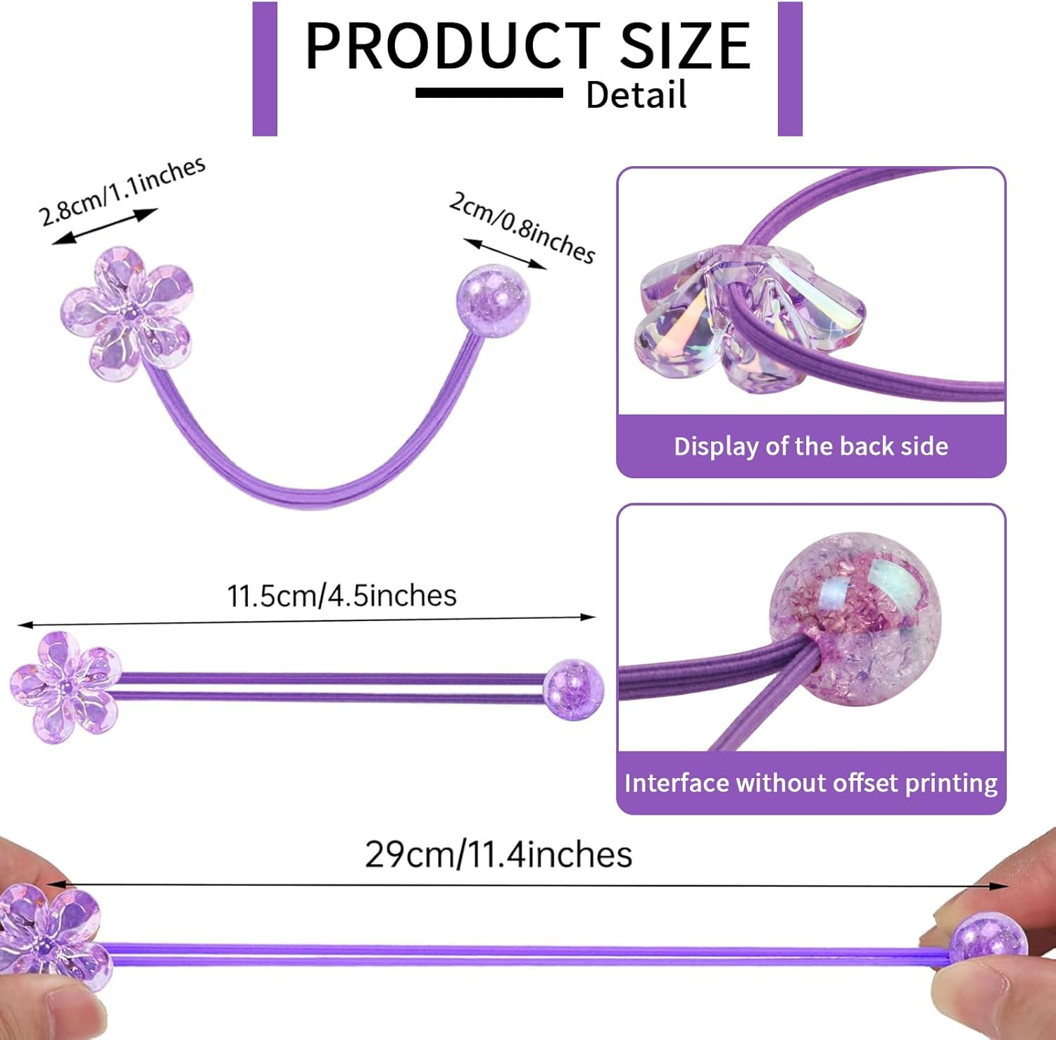 Ruzister 12 Colourful Camellia Hair Rings Scrunchies Small Children'S Hair Accessories image number 2