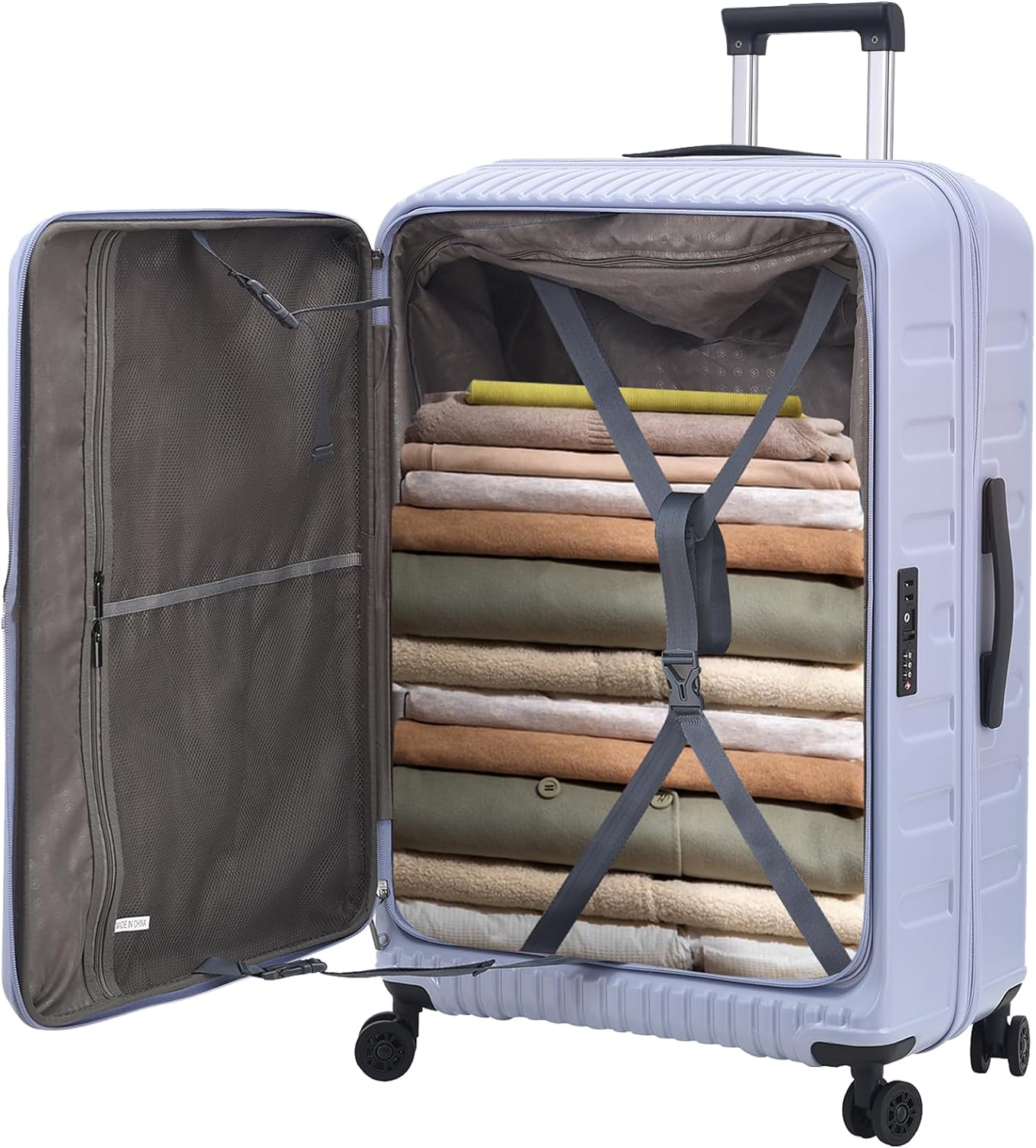 Kaleenie 29 Inch Luggage with Expansion & Side Opening Design, 50 * 31(35)*76Cm, 117L~133L Ligthweight ABS+PC Hardshell Checked Suitcase, TSA Lock & YKK Zipper with HINOMOTO 360&deg; Wheels, Pink, Pink,