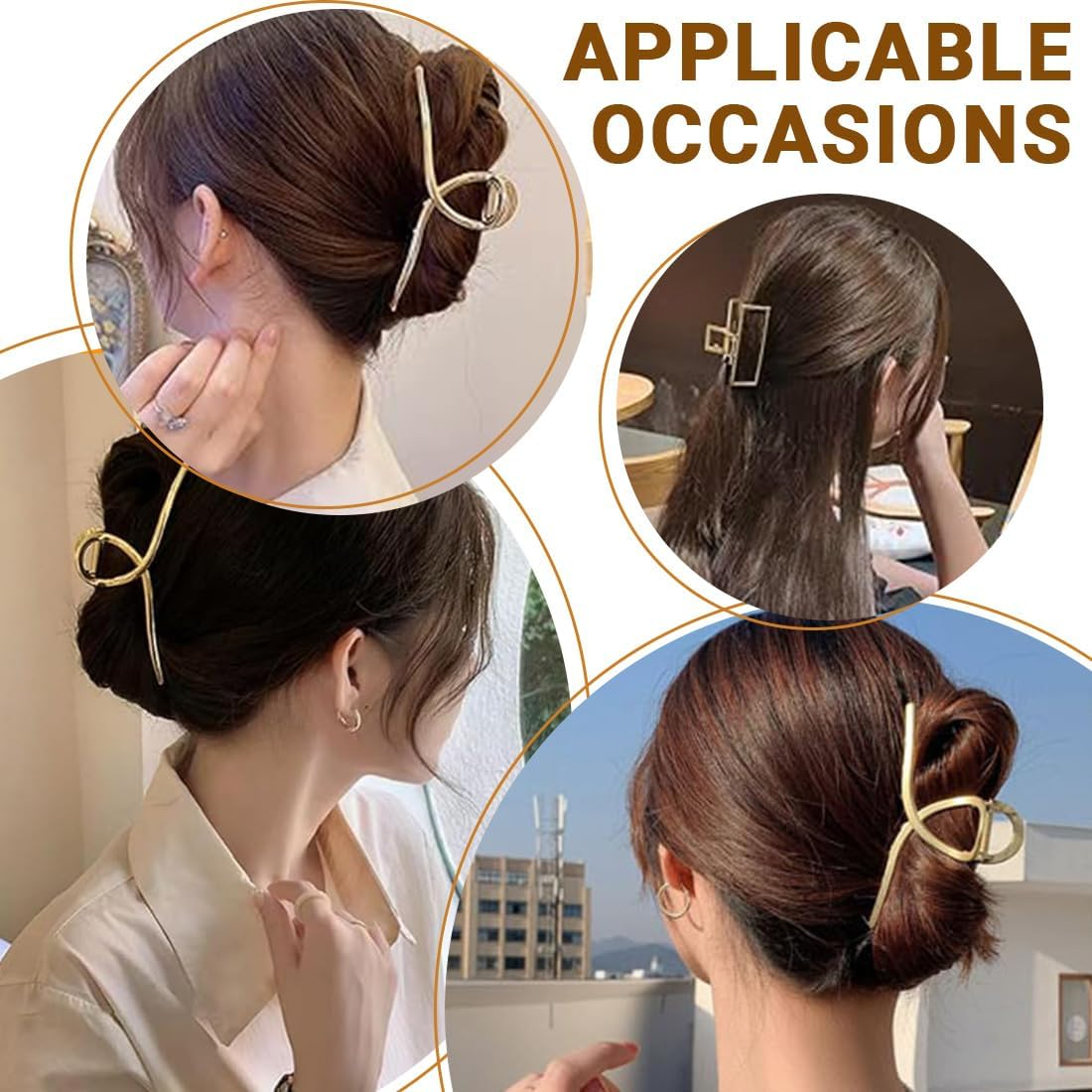 3 Pack Hair Claws for Thick Heavy Hair, Large Non-Slip Hair Clips Claw Clamp, Strong Hold Claw Clips for Long Hair, Fashion Hair Styling Accessories for Women and Girls