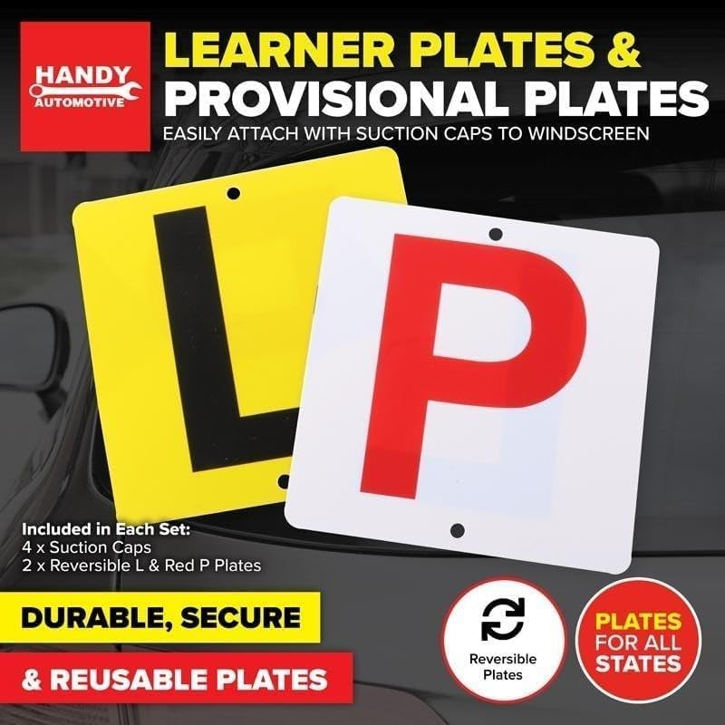 Handy Automotive Reversible L and P Plate Red, (Pack of 2) image number 2