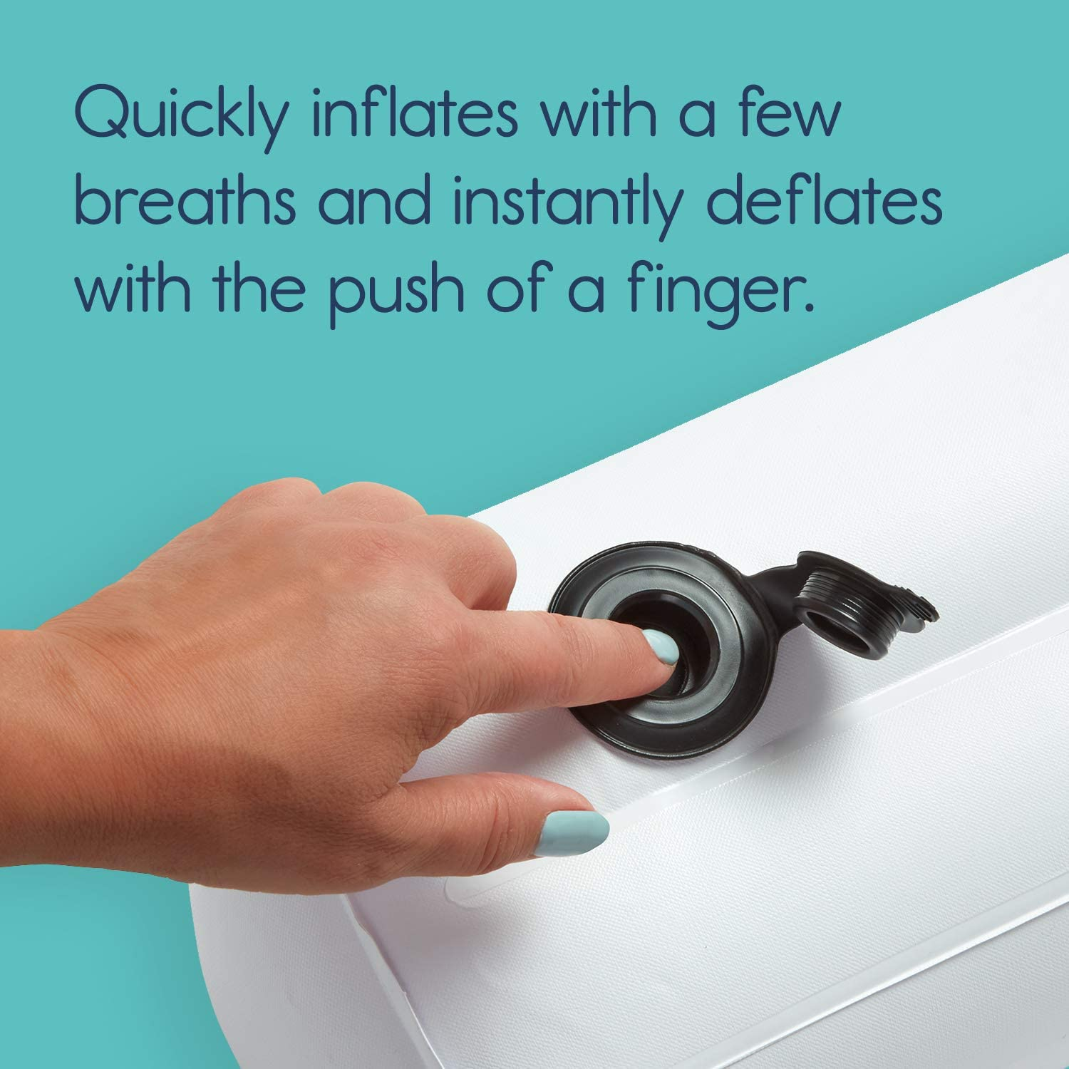 [2-Pack] Hiccapop Inflatable Bed Rail for Toddlers | Travel Bed Rail, Blow-Up Bed Bumper with Non-Skid Water-Resistant, Non-Slip Removable Cover | Portable Bed Rail for Hotel, Grandma'S, Vacation image number 3