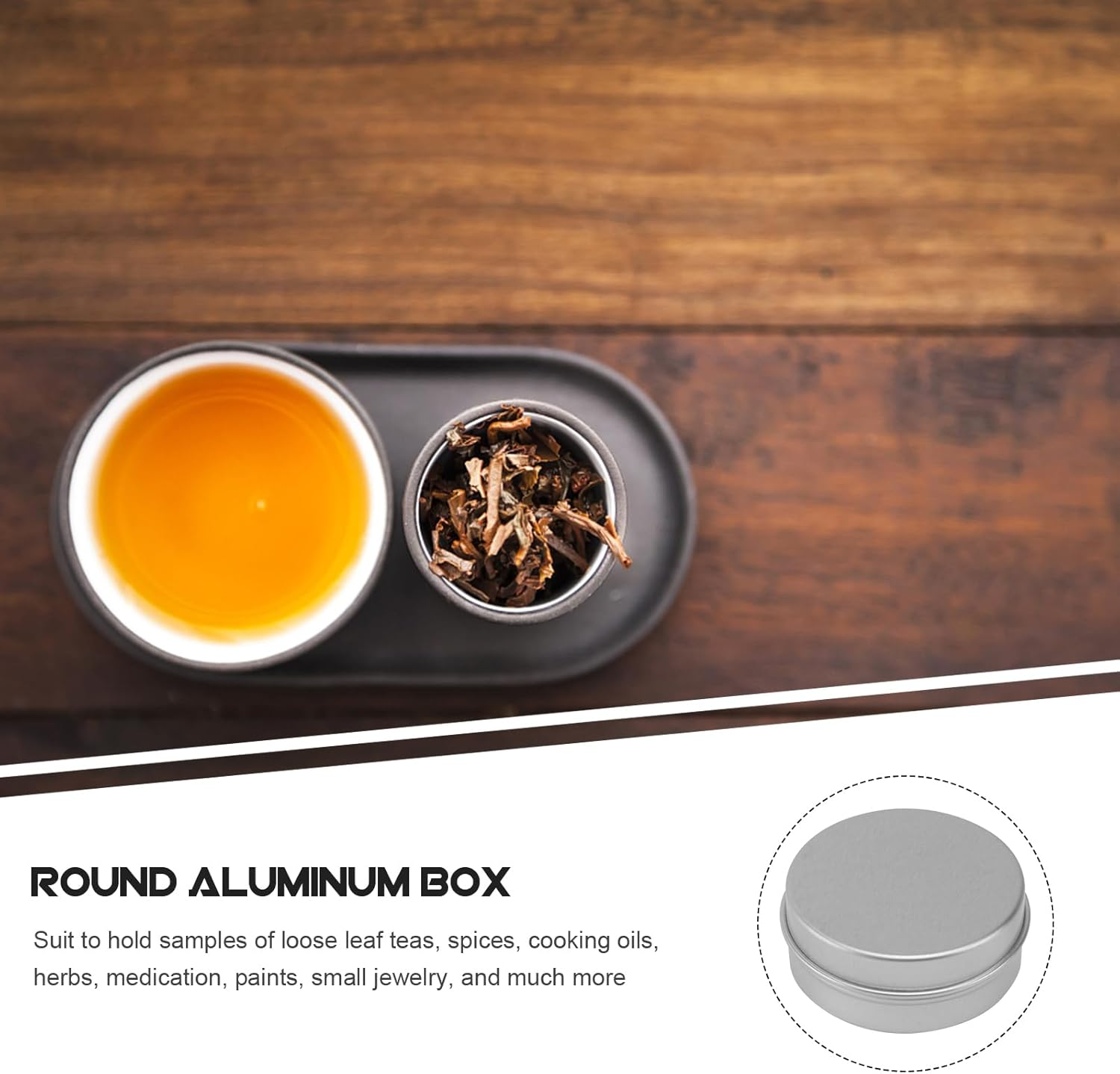 TEHAUX Empty Aluminum Tins, 15Ml Metal round Tins Containers Case Tealight Cups Aluminum Cream Container Empty Candle Tins Metal Tin Eyeshadow Jar for Lip Balm Creams Candy Travel Tin image number 3