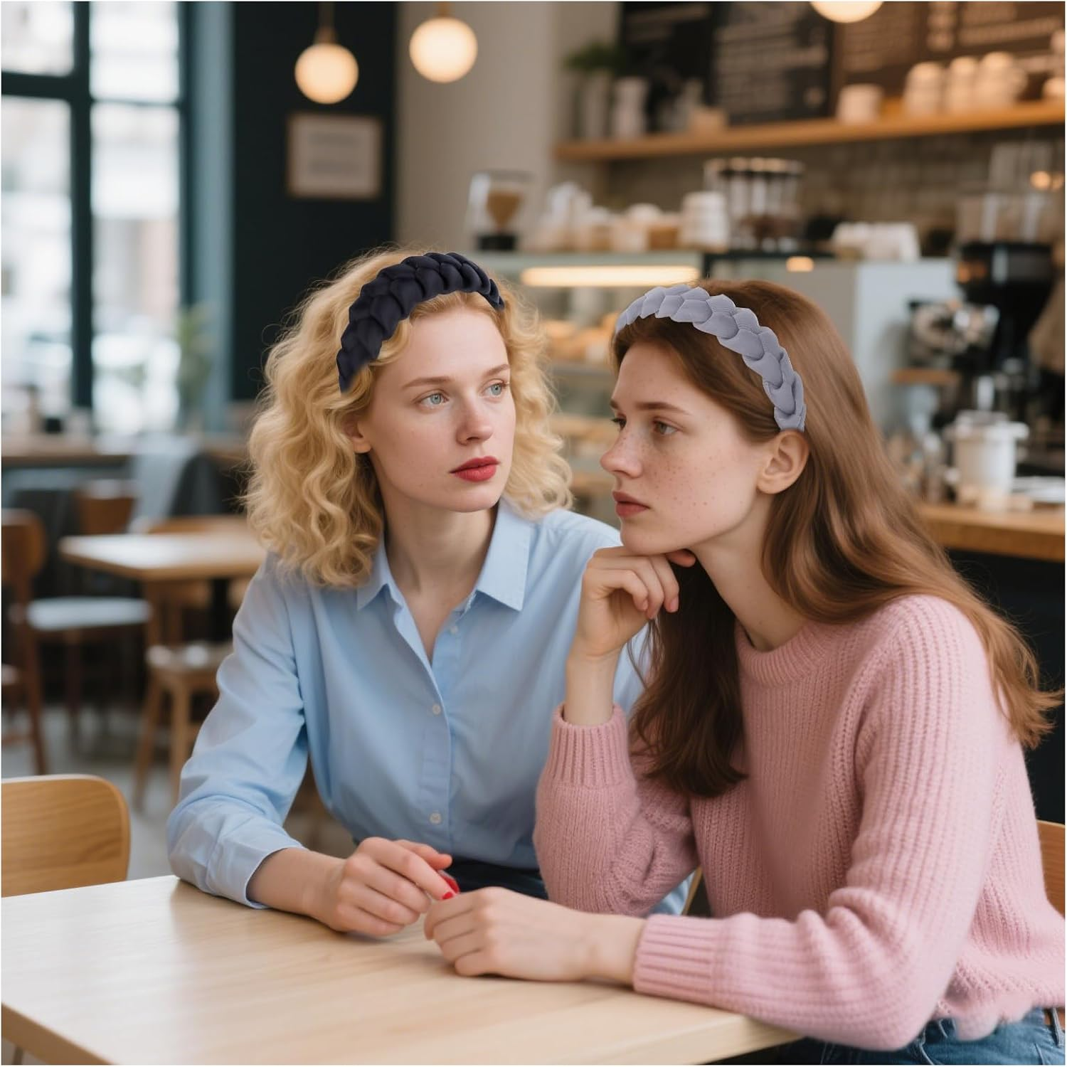 EXIPSAT Women'S Wide Braided Headbands, Comfortable and Stylish Women'S Headbands, Pack of 4 image number 6