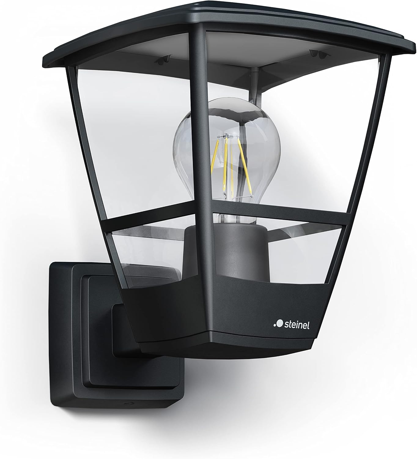 Steinel Outdoor Wall Light L 10 S Black, 180&deg; Motion Sensor, Classic Outdoor Wall Light, E27, Lantern for House Entrance image number 6